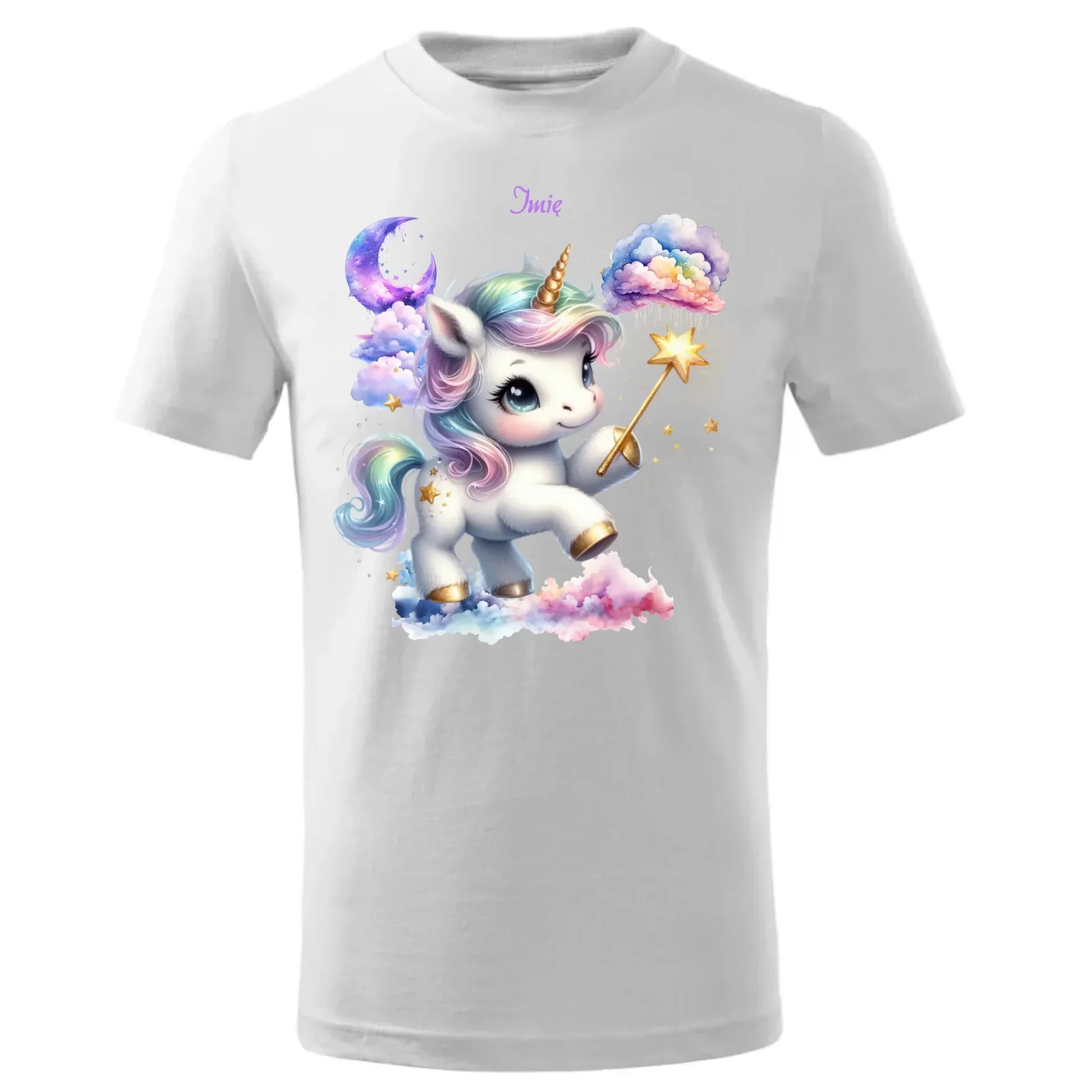 Jednorożec | Personalizowana koszulka dla dziewczynki DD14 - StoryCups.pl