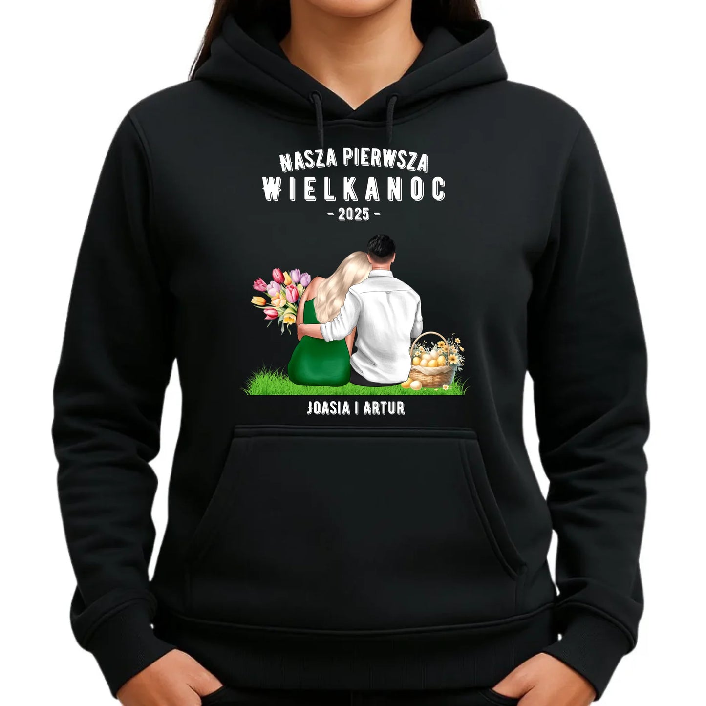 Damska bluza z kapturem na Wielkanoc WIELKANOCNA