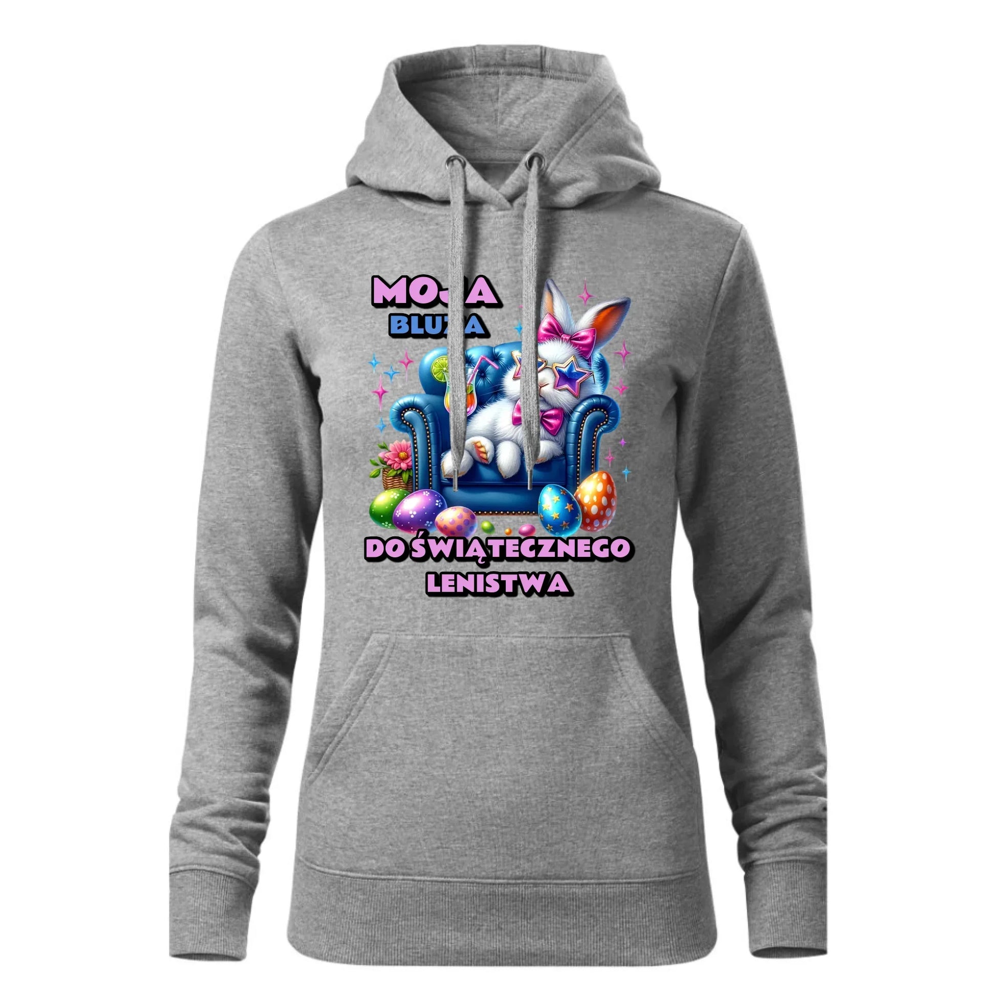 Bluza do świątecznego lenistwa | Bluza damska z kapturem na Wielkanoc WN30 - StoryCups.pl