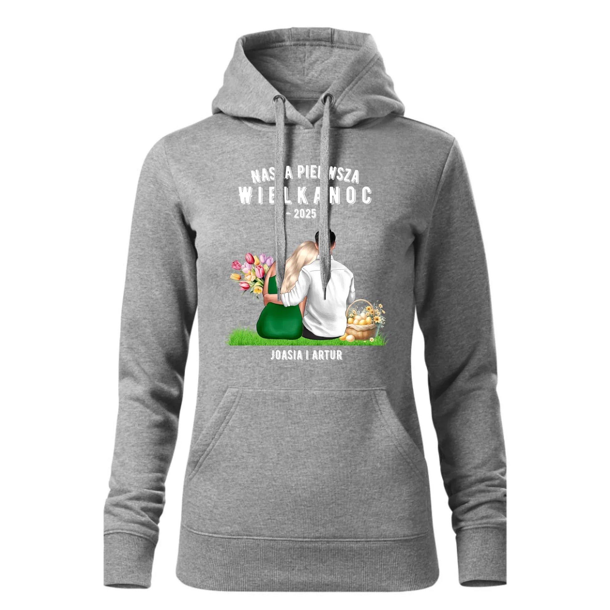 Nasza pierwsza Wielkanoc | Bluza damska z kapturem na Wielkanoc WN16 - StoryCups.pl