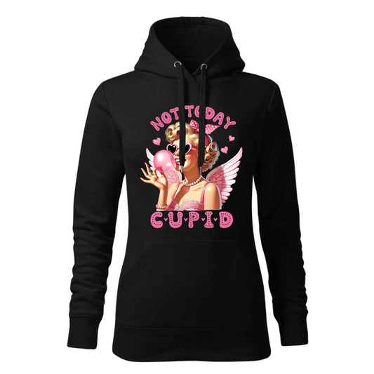 Czarna bluza damska z kapturem nadruk na prezent dla niej HOODIE