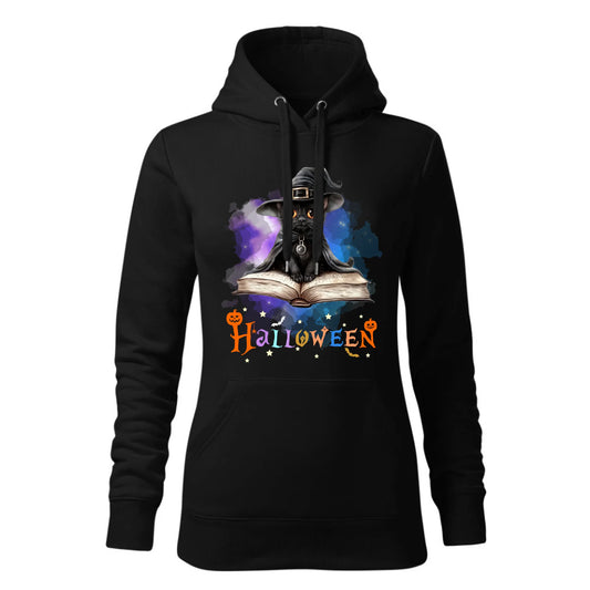 Czarna bluza damska z kapturem nadruk na prezent dla niej HOODIE