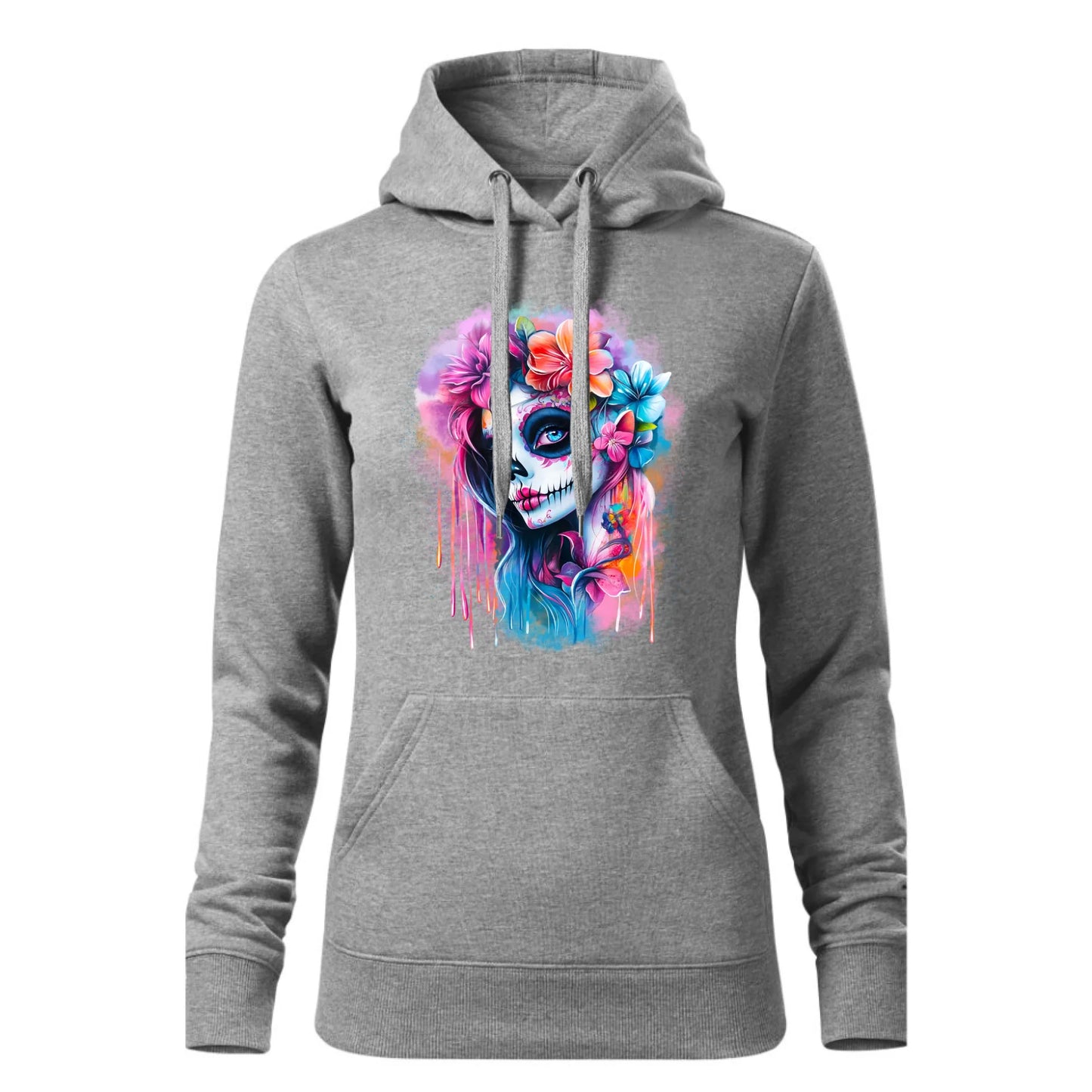 Czarna bluza damska z kapturem nadruk na prezent dla niej HOODIE