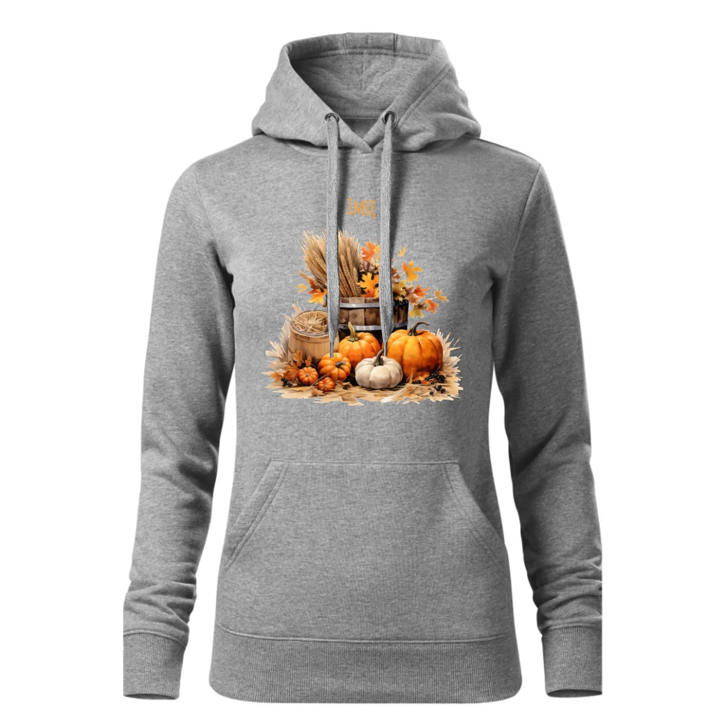 Czarna bluza damska z kapturem nadruk na prezent dla niej HOODIE