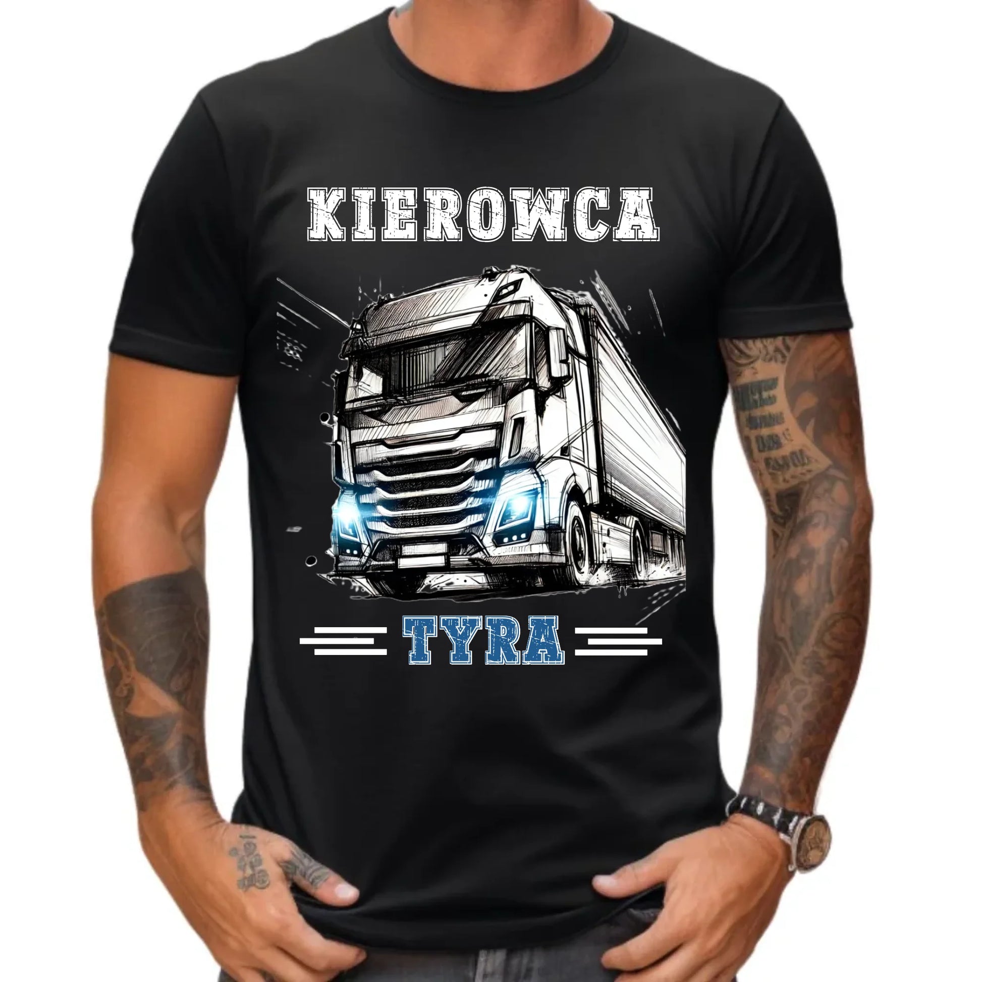Prezent dla kierowcy tira koszulka męska z nadrukiem KIEROWCA TIR