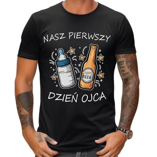Prezent dla taty koszulka z nadrukiem DZIEŃ OJCA TATA