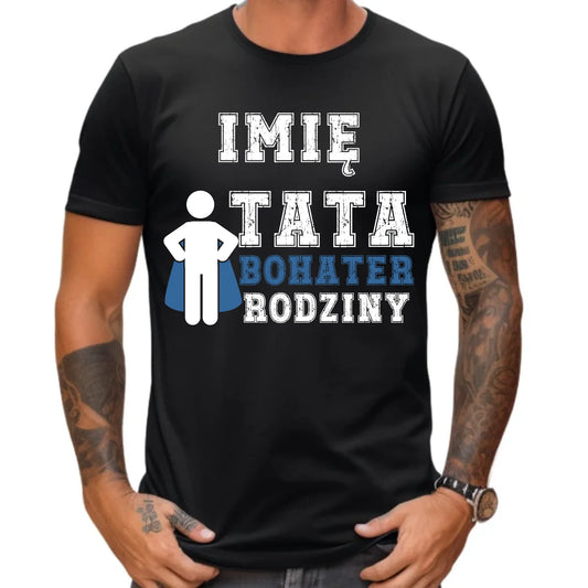 Prezent dla taty koszulka z nadrukiem DZIEŃ OJCA TATA