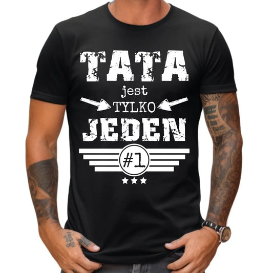 Prezent dla taty koszulka z nadrukiem DZIEŃ OJCA TATA