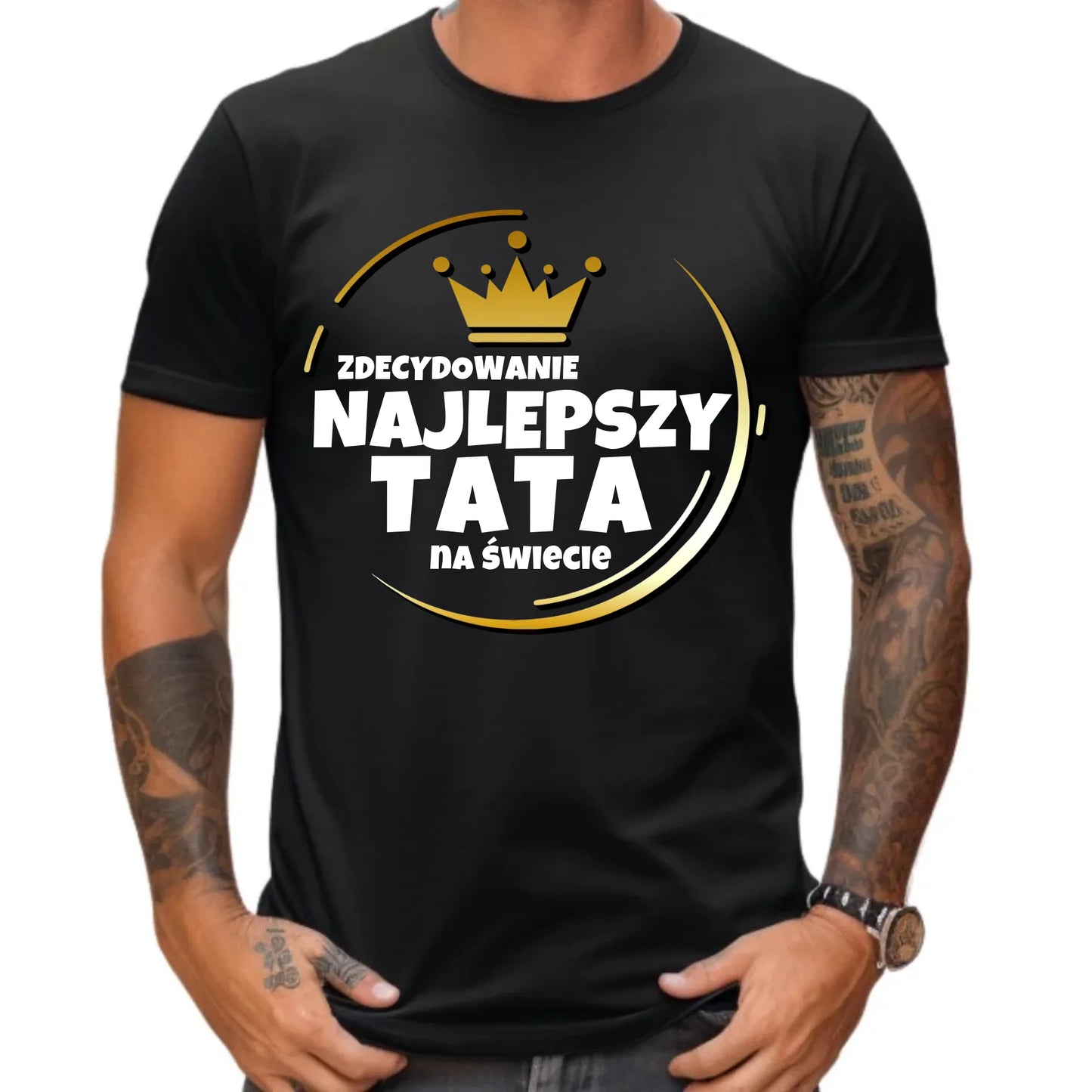 Prezent dla taty koszulka z nadrukiem DZIEŃ OJCA TATA