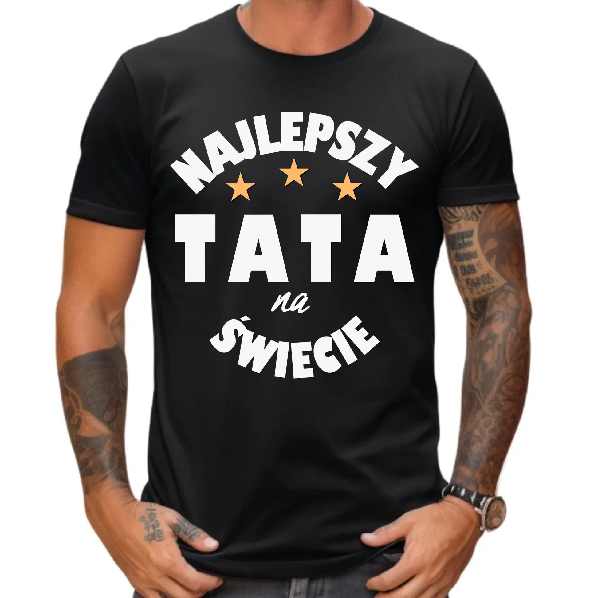 Prezent dla taty koszulka z nadrukiem DZIEŃ OJCA TATA