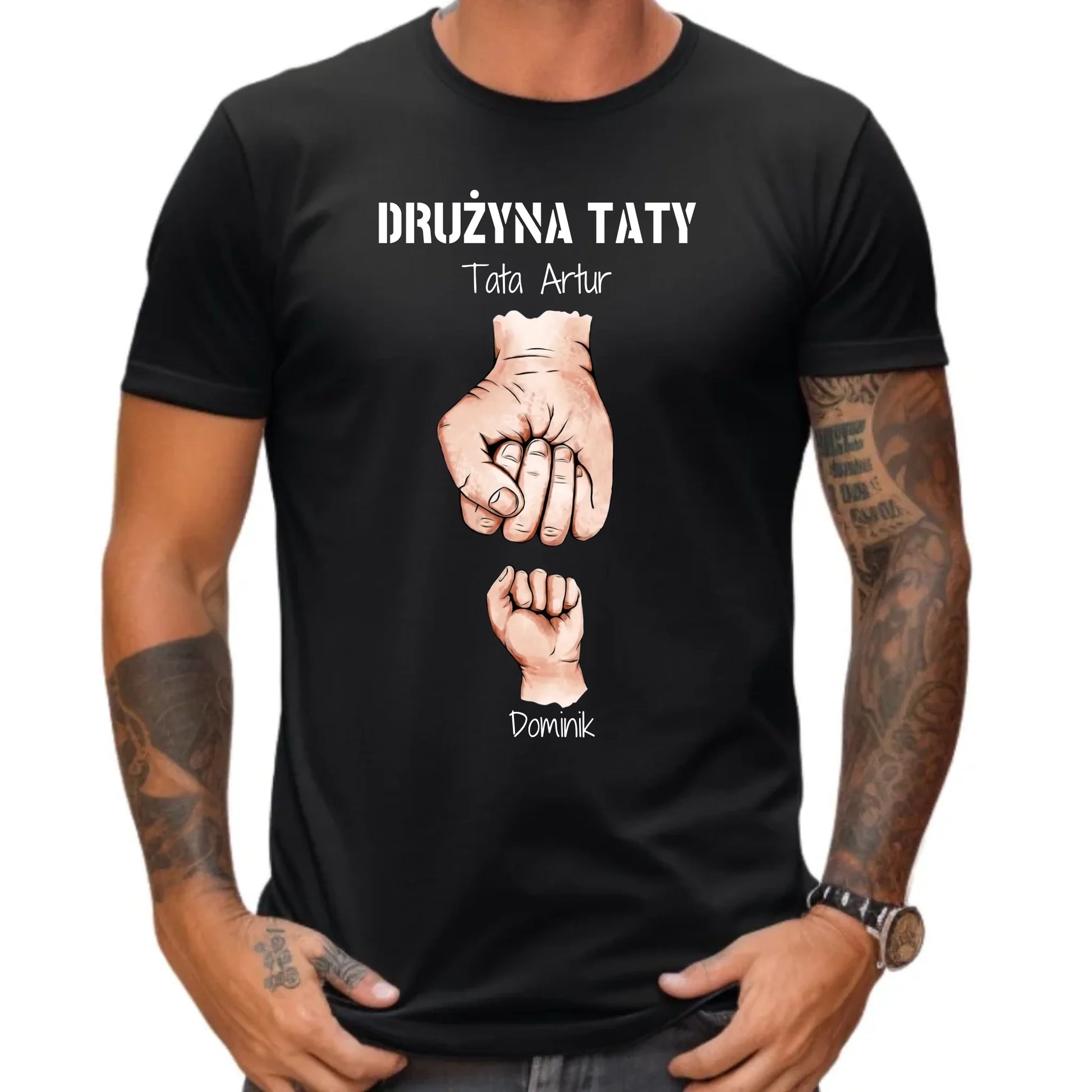 Prezent dla taty koszulka z nadrukiem DZIEŃ OJCA TATA