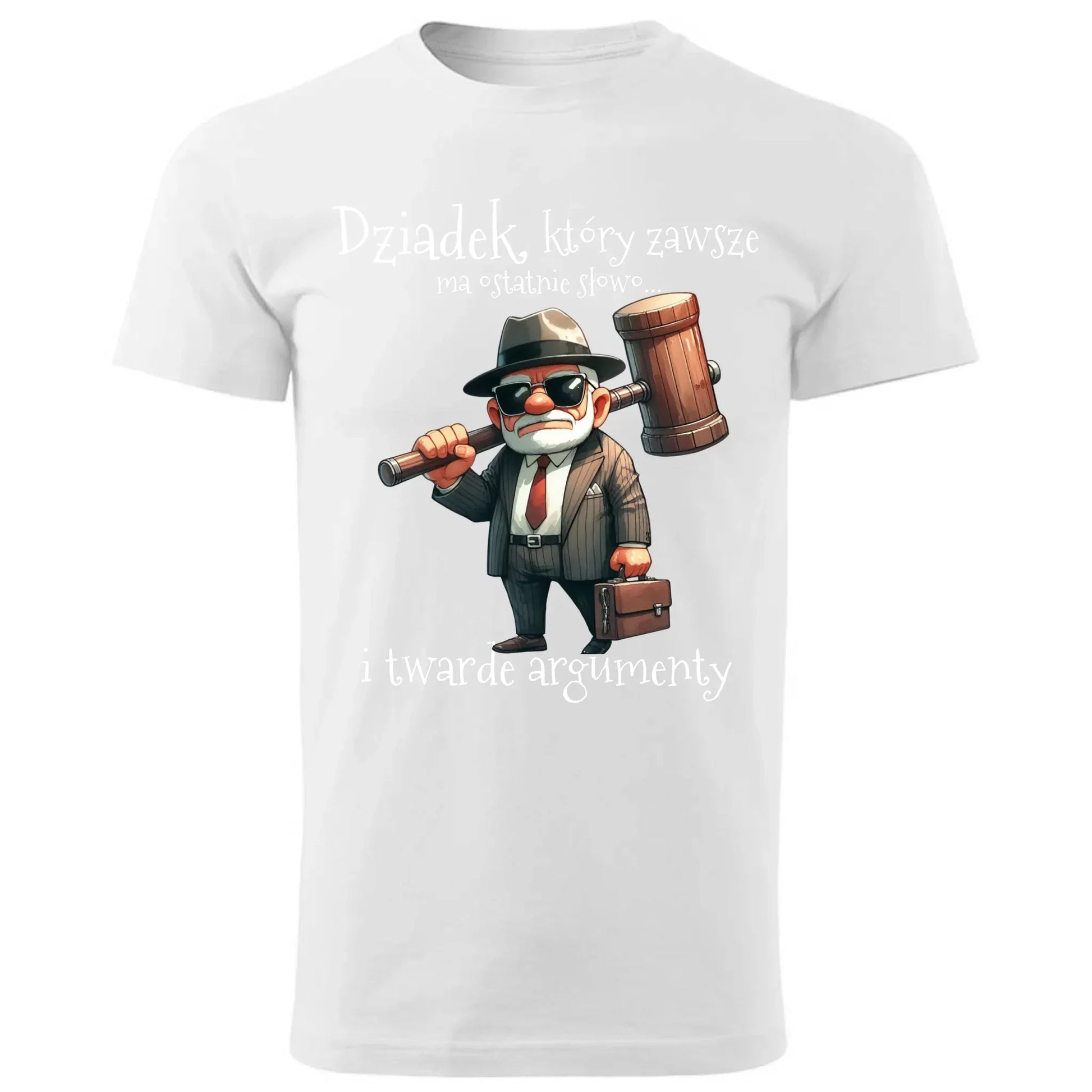 Dziadek, który zawsze ma ostatnie słowo | Koszulka męska dla dziadka D40 - StoryCups.pl