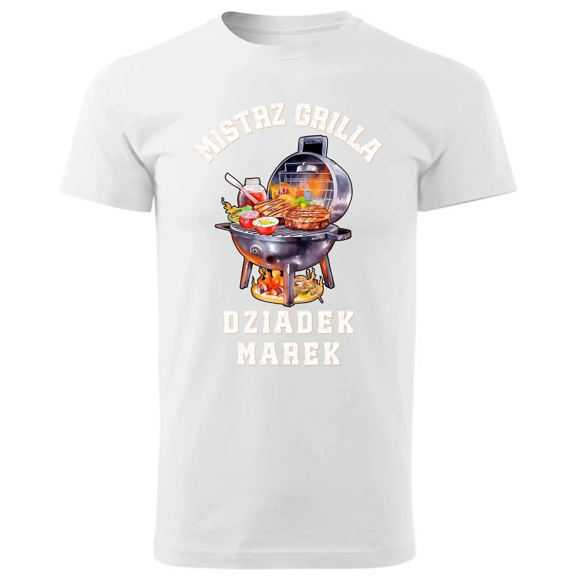 Dziadek mistrz grilla | Koszulka męska dla dziadka D33 - StoryCups.pl