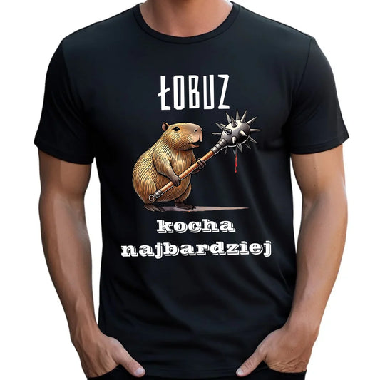 Koszulka z nadrukiem dla par na prezent ZAKOCHANI PARA WALENTYNKI