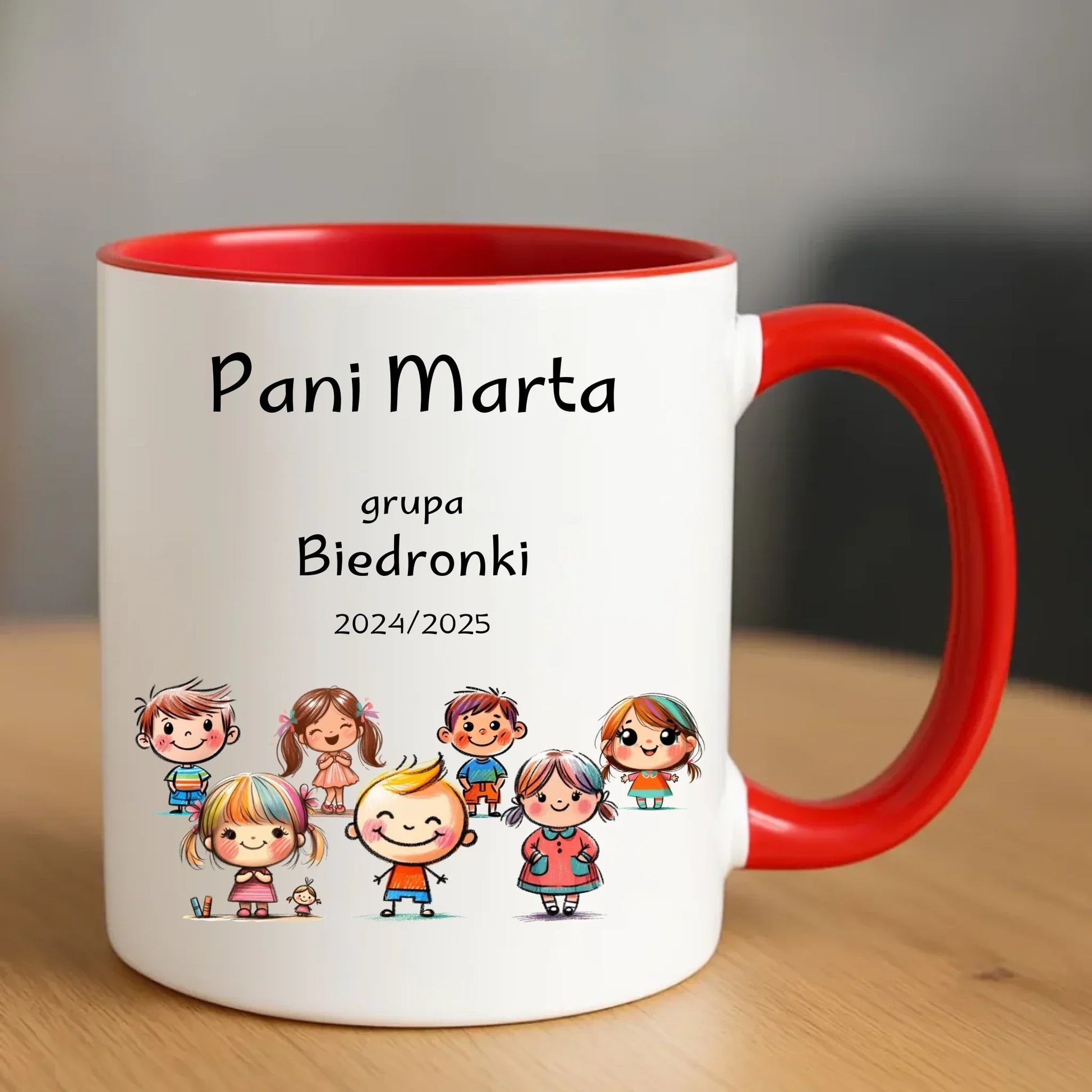 Przedszkolaki | Personalizowany kubek na prezent dla nauczycielki N03 - StoryCups.pl