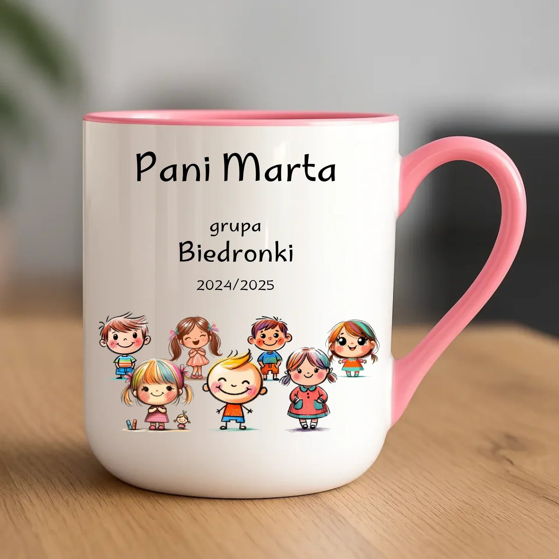 Przedszkolaki | Personalizowany kubek elegant dla nauczycielki N03 - StoryCups.pl