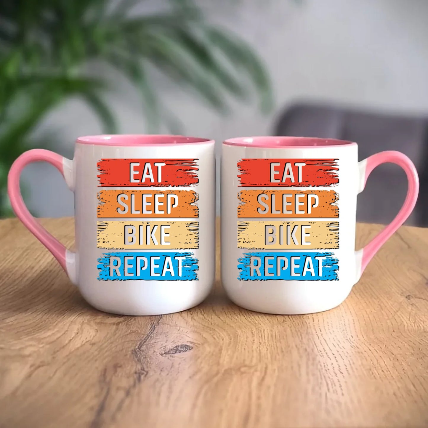 Personalizowany różowy kubek elegant z nadrukiem na prezent 330ml