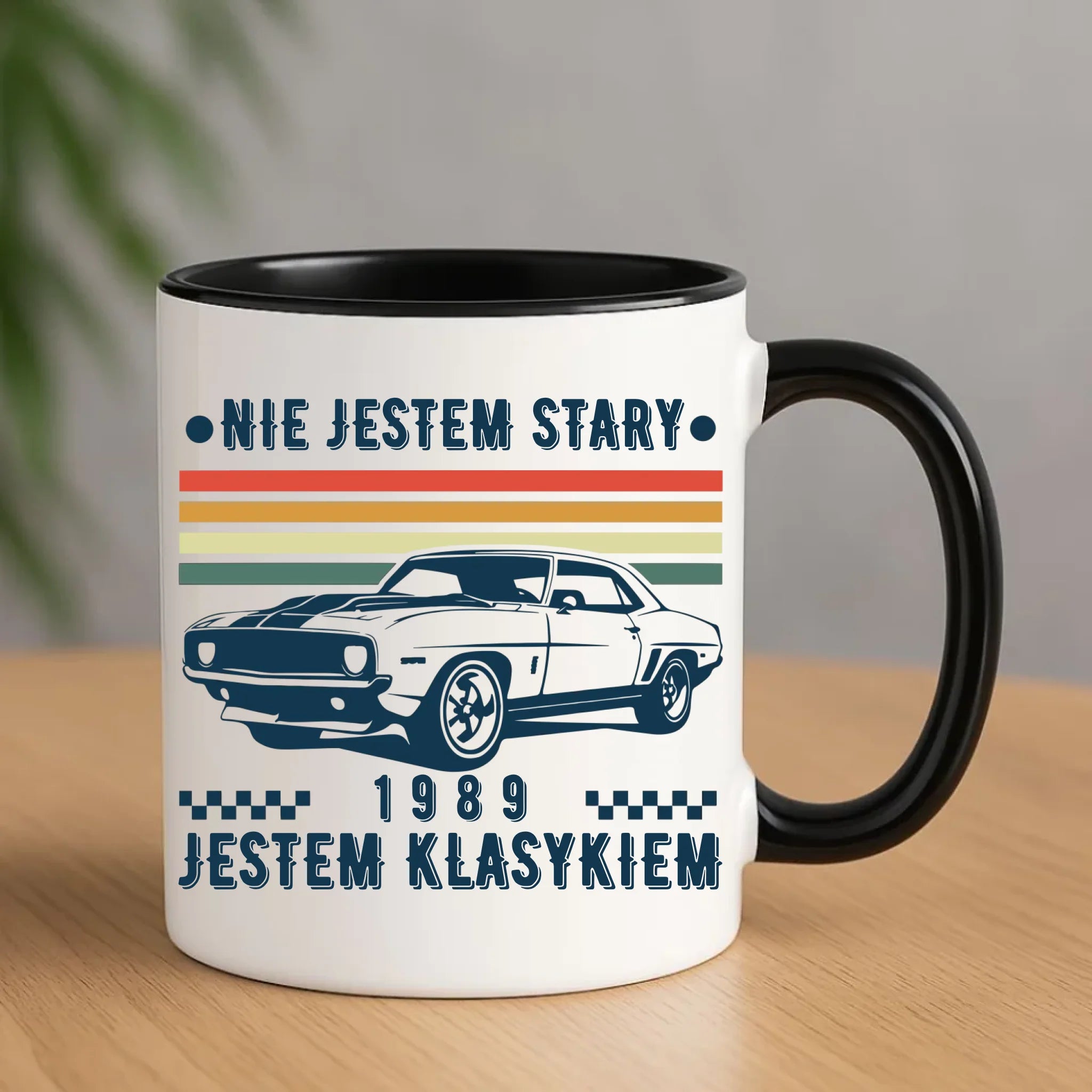 Urodzinowy czarny kubek z nadrukiem prezent na URODZINY