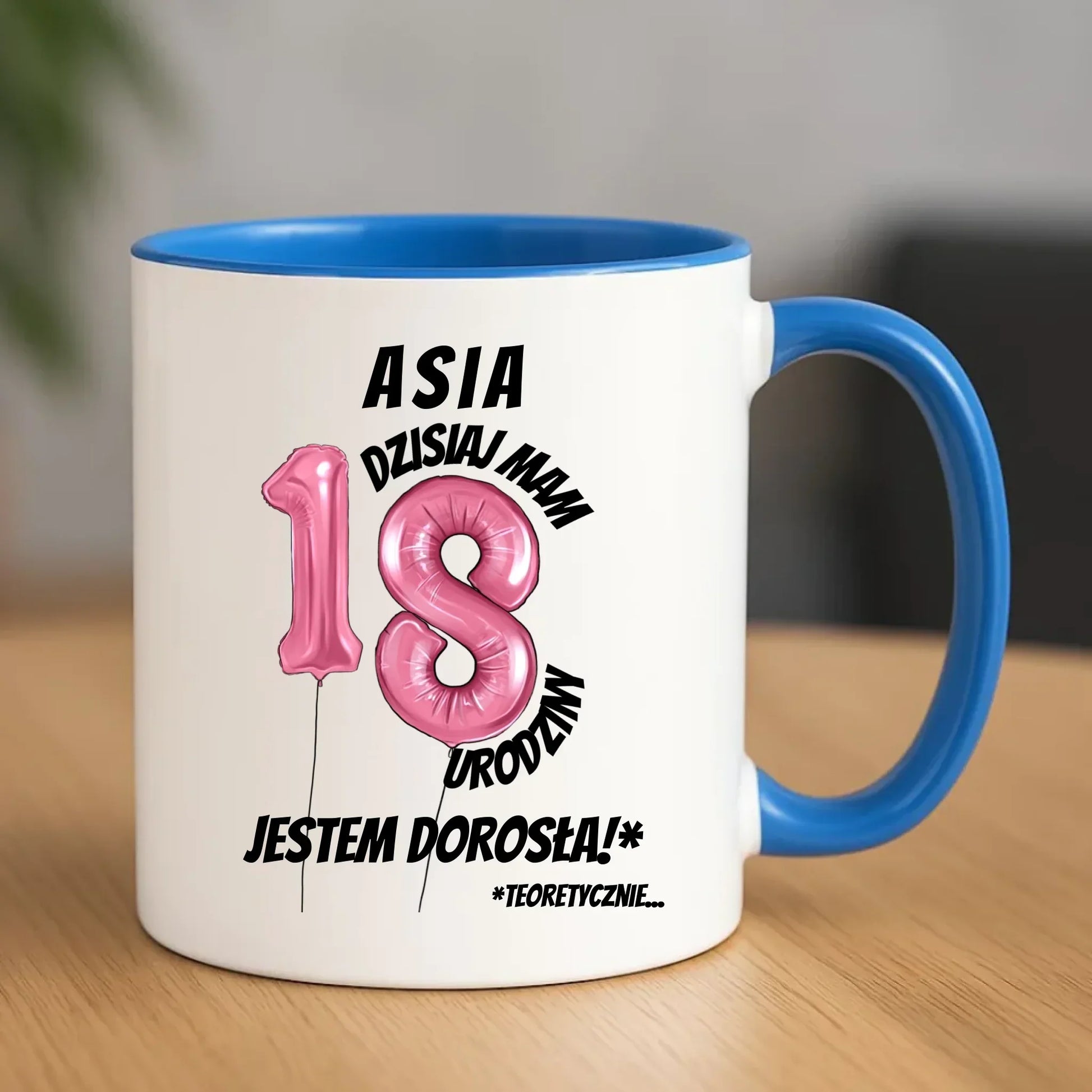 Dzisiaj mam 18. urodziny | Personalizowany kubek na osiemnastkę U25 - StoryCups.pl