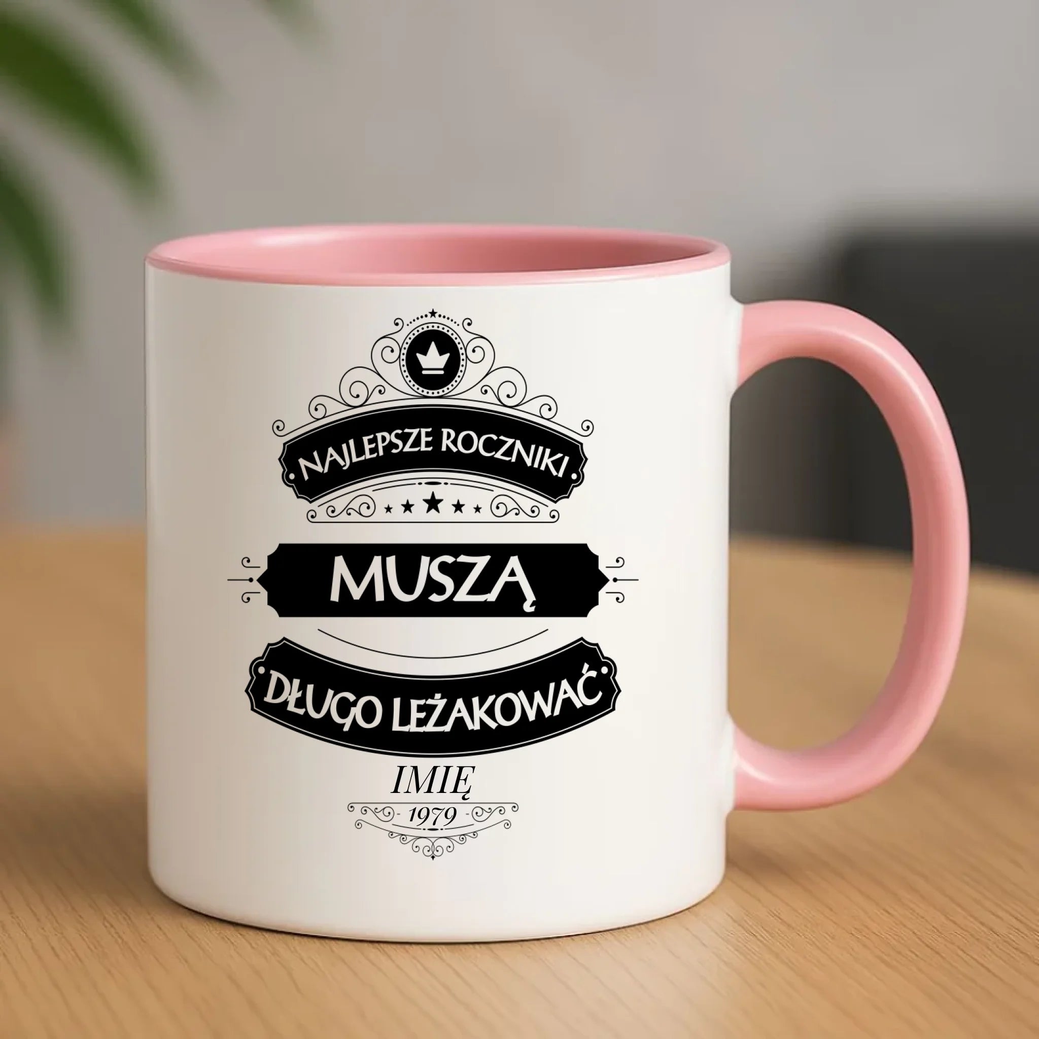 Urodzinowy różowy kubek z nadrukiem prezent na URODZINY