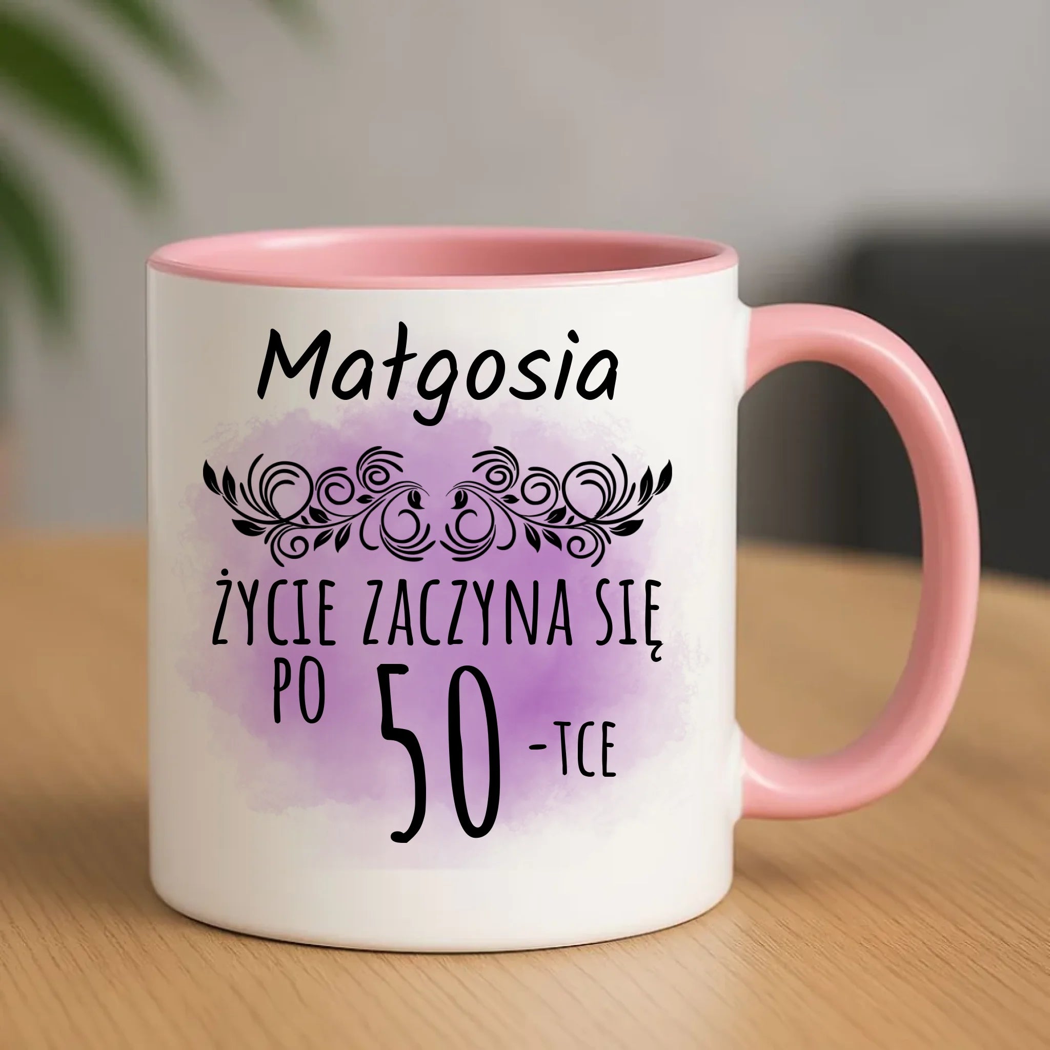 Urodzinowy różowy kubek z nadrukiem prezent na URODZINY