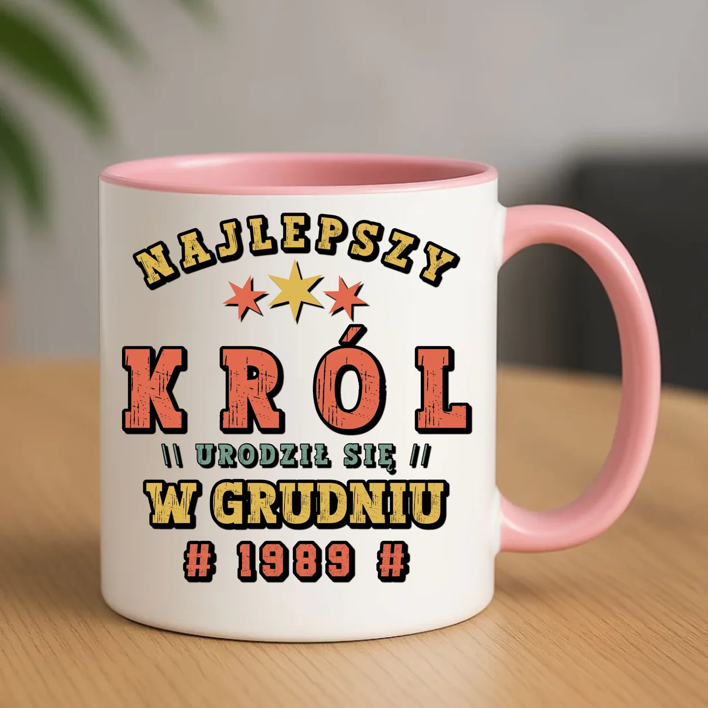 Urodzinowy różowy kubek z nadrukiem prezent na URODZINY