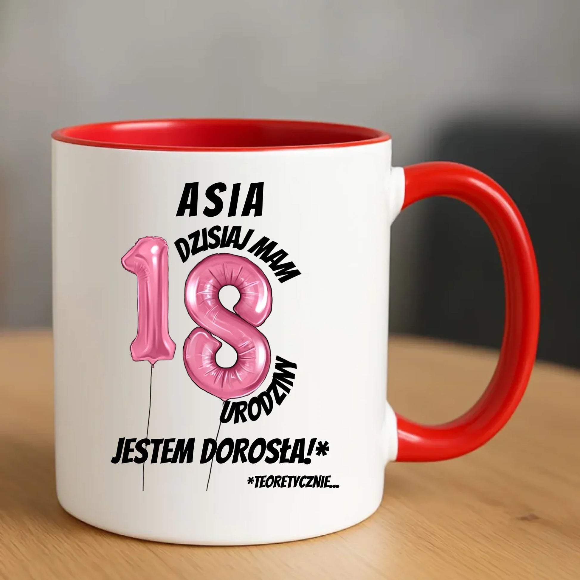 Dzisiaj mam 18. urodziny | Personalizowany kubek na osiemnastkę U25 - StoryCups.pl