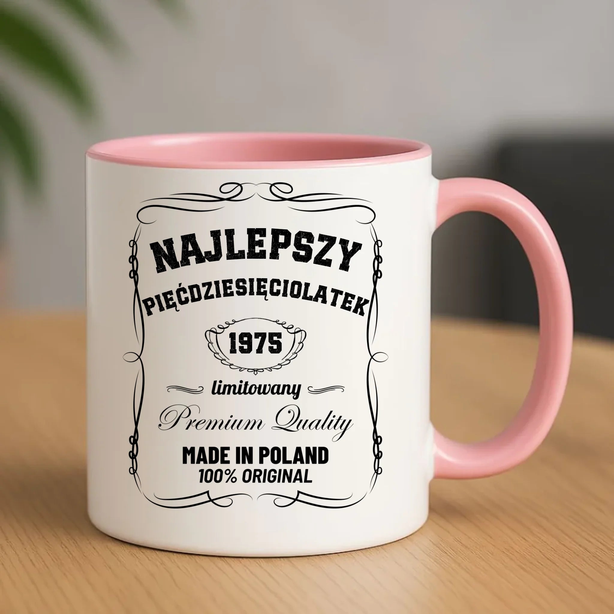 Urodzinowy różowy kubek z nadrukiem prezent na URODZINY