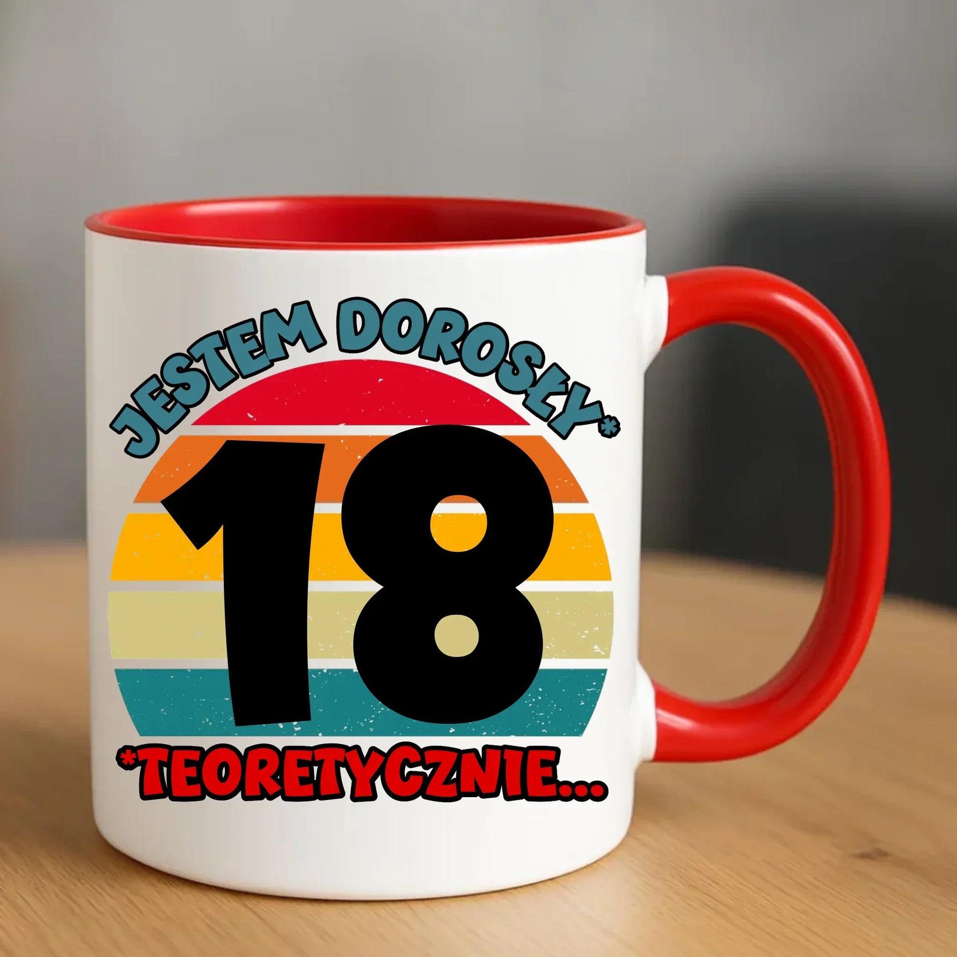 Jestem dorosły 18stka | Kubek prezent na osiemnastkę U07 - StoryCups.pl