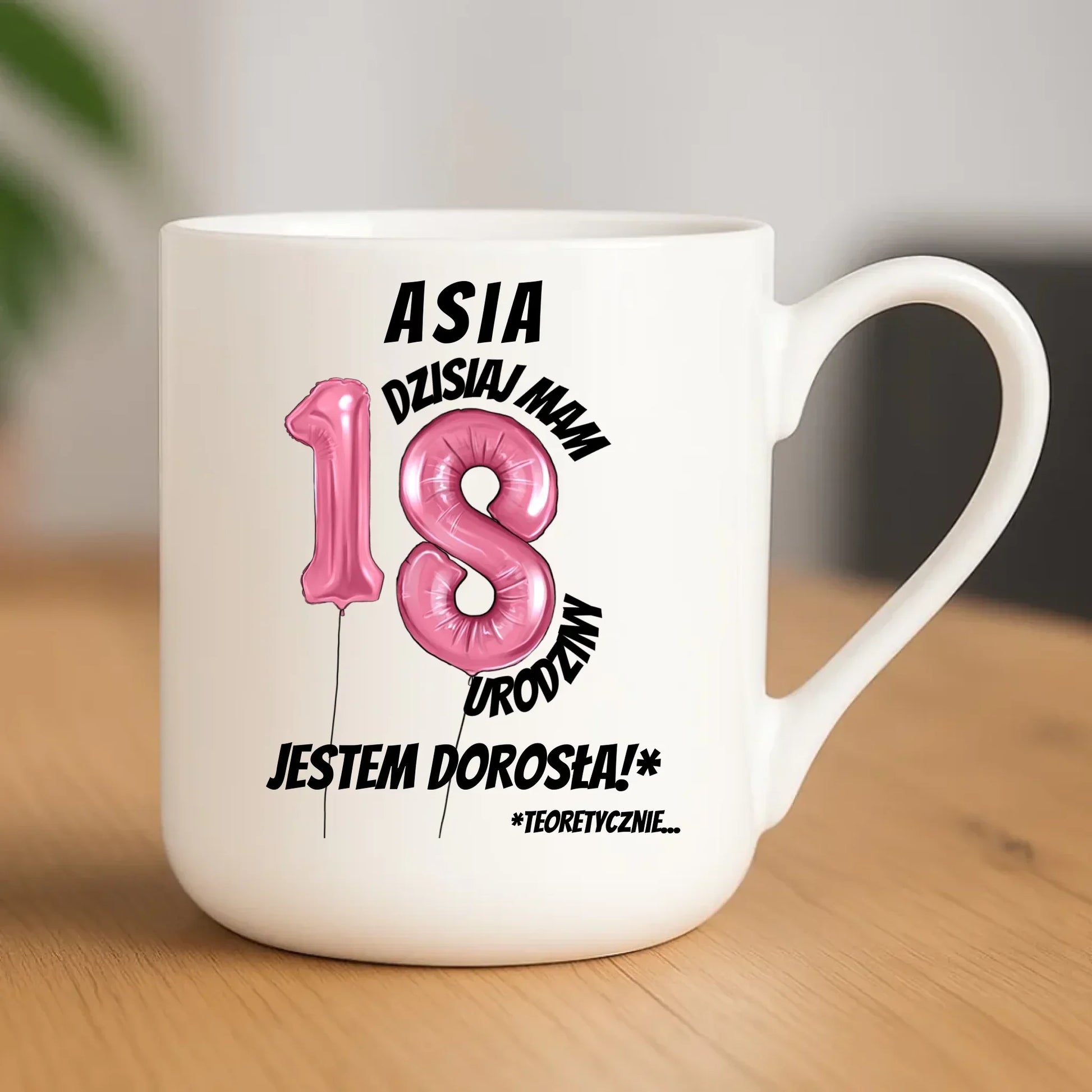 Dzisiaj mam 18. urodziny | Personalizowany kubek na osiemnastkę U25 - StoryCups.pl