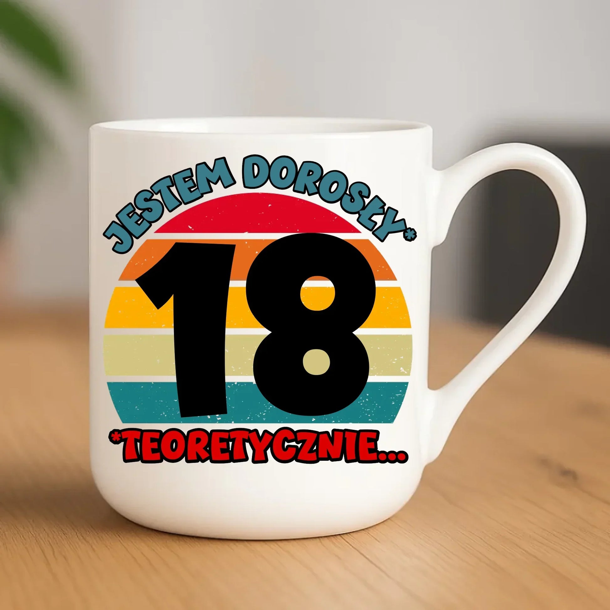 Jestem dorosły 18stka | Kubek prezent na osiemnastkę U07 - StoryCups.pl