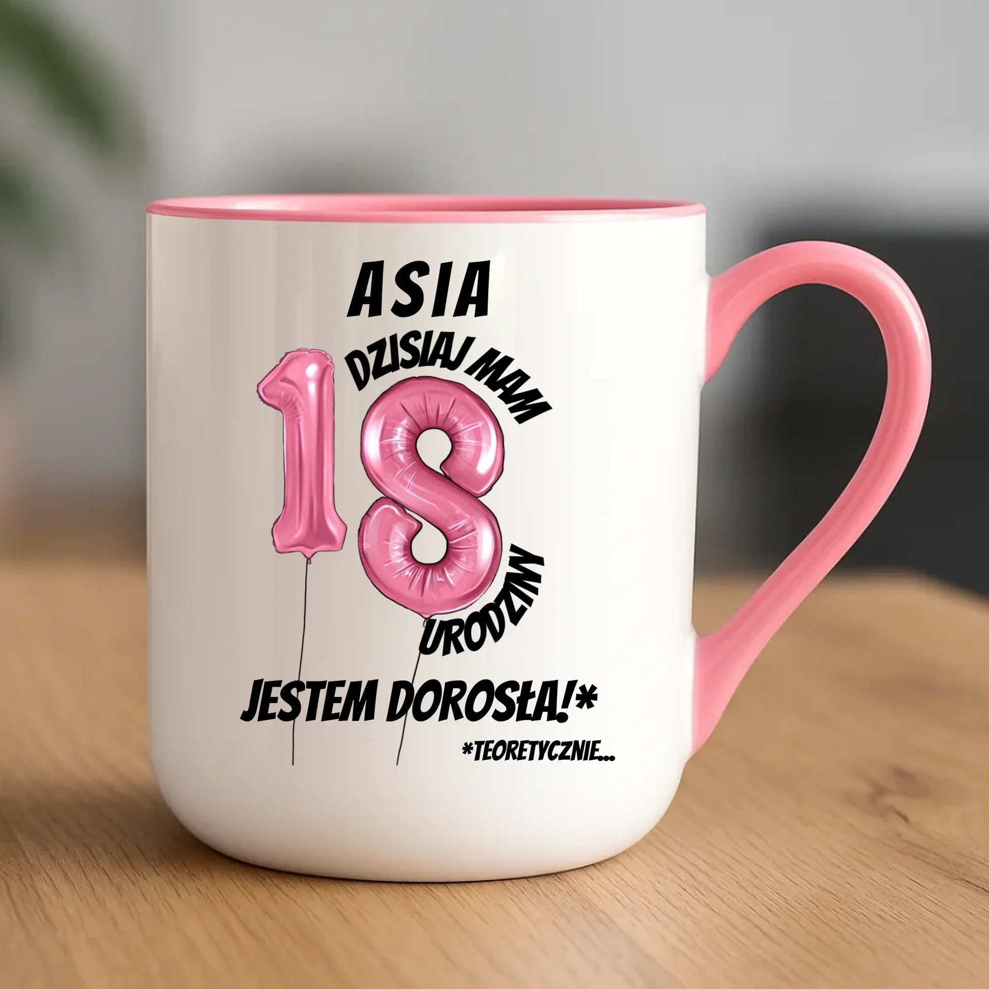 Dzisiaj mam 18. urodziny | Personalizowany kubek na osiemnastkę U25 - StoryCups.pl