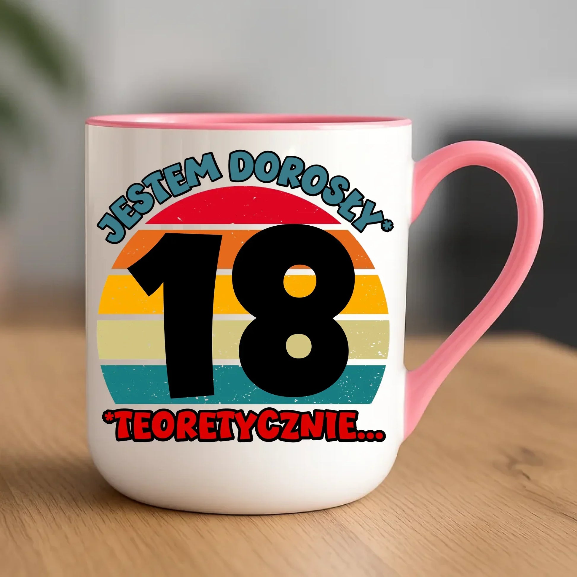 Jestem dorosły 18stka | Kubek prezent na osiemnastkę U07 - StoryCups.pl