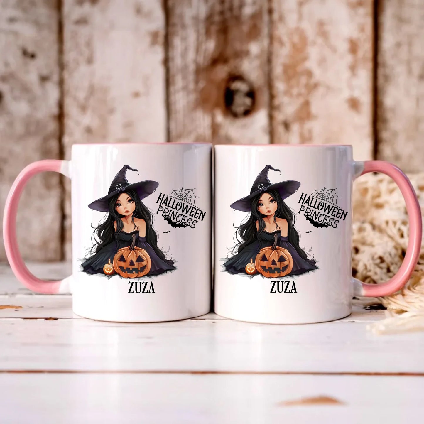 Personalizowany różowy kubek z nadrukiem na prezent