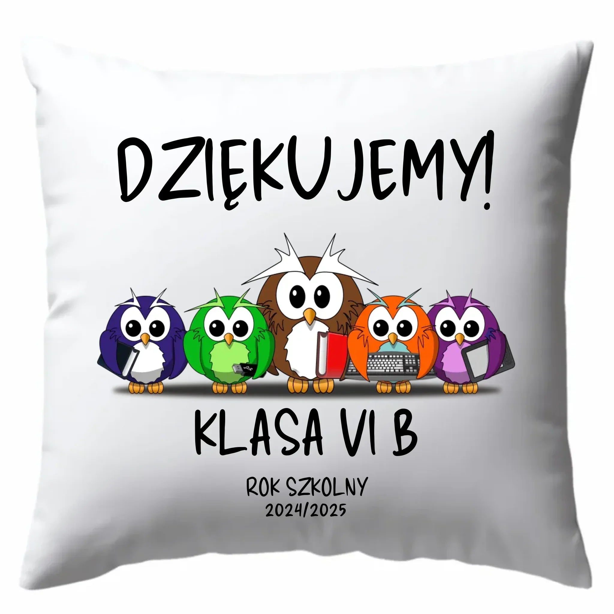 Dziękujemy | Poduszka na prezent dla nauczyciela N04 - StoryCups.pl