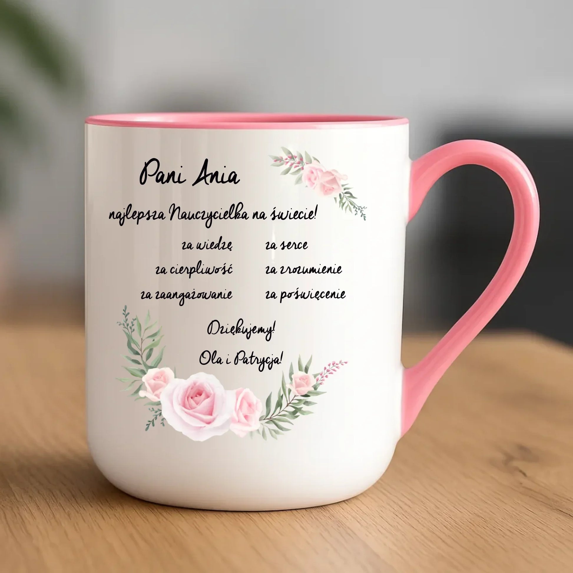 Podziękowanie dla najlepszej nauczycielki na prezent | Kubek elegant dla nauczyciela N05 - StoryCups.pl