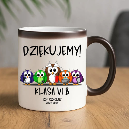 Prezent dla nauczyciela kubek magiczny NAUCZYCIEL ZAKOŃCZENIE ROKU SZKOLNEGO