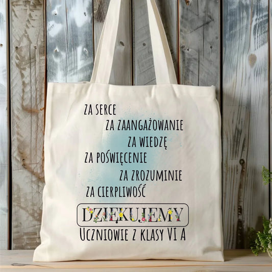 Bawełniana torba prezent dla nauczyciela NAUCZYCIEL WYCHOWAWCA PRZEDSZKOLANKA