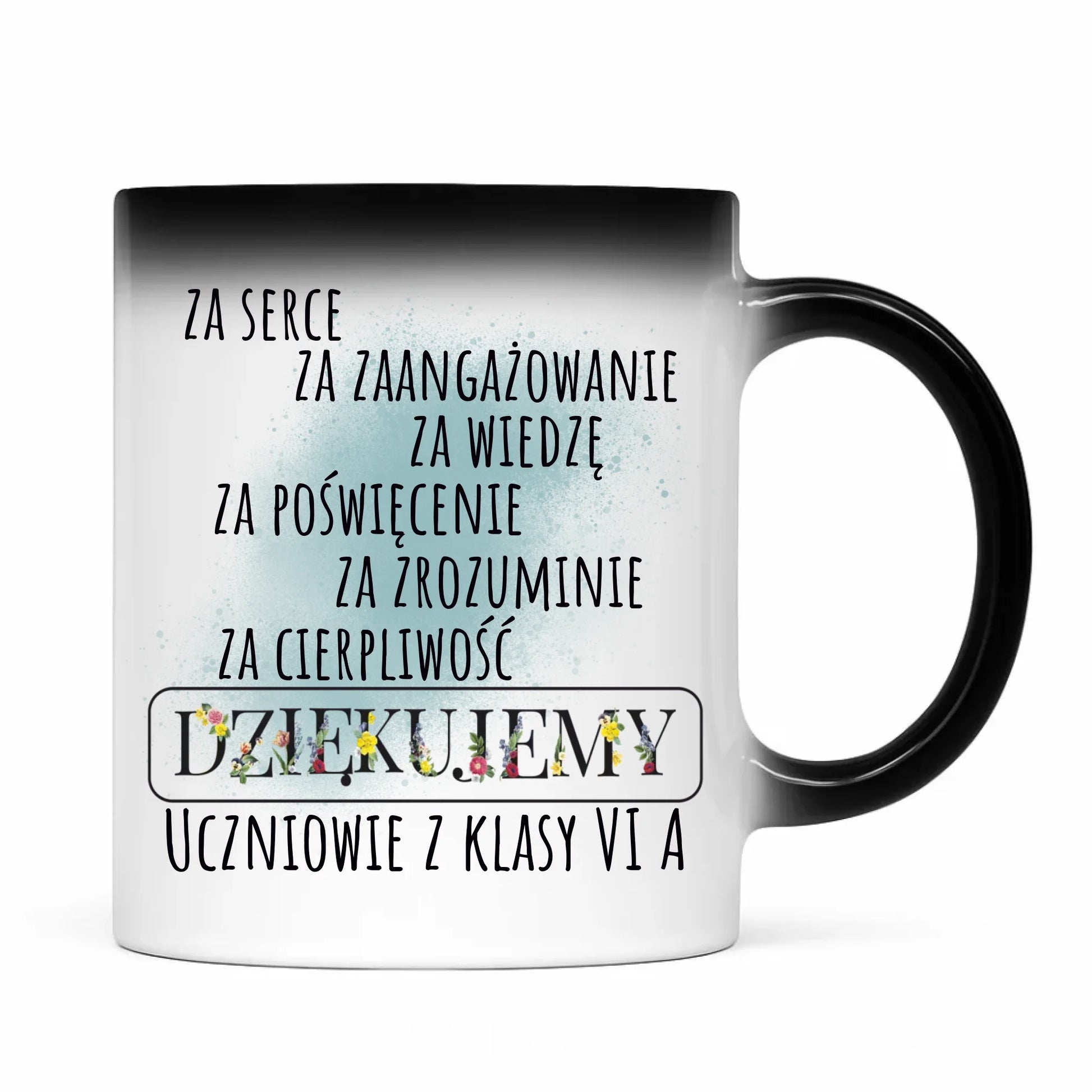 Prezent dla nauczyciela kubek magiczny NAUCZYCIEL ZAKOŃCZENIE ROKU SZKOLNEGO