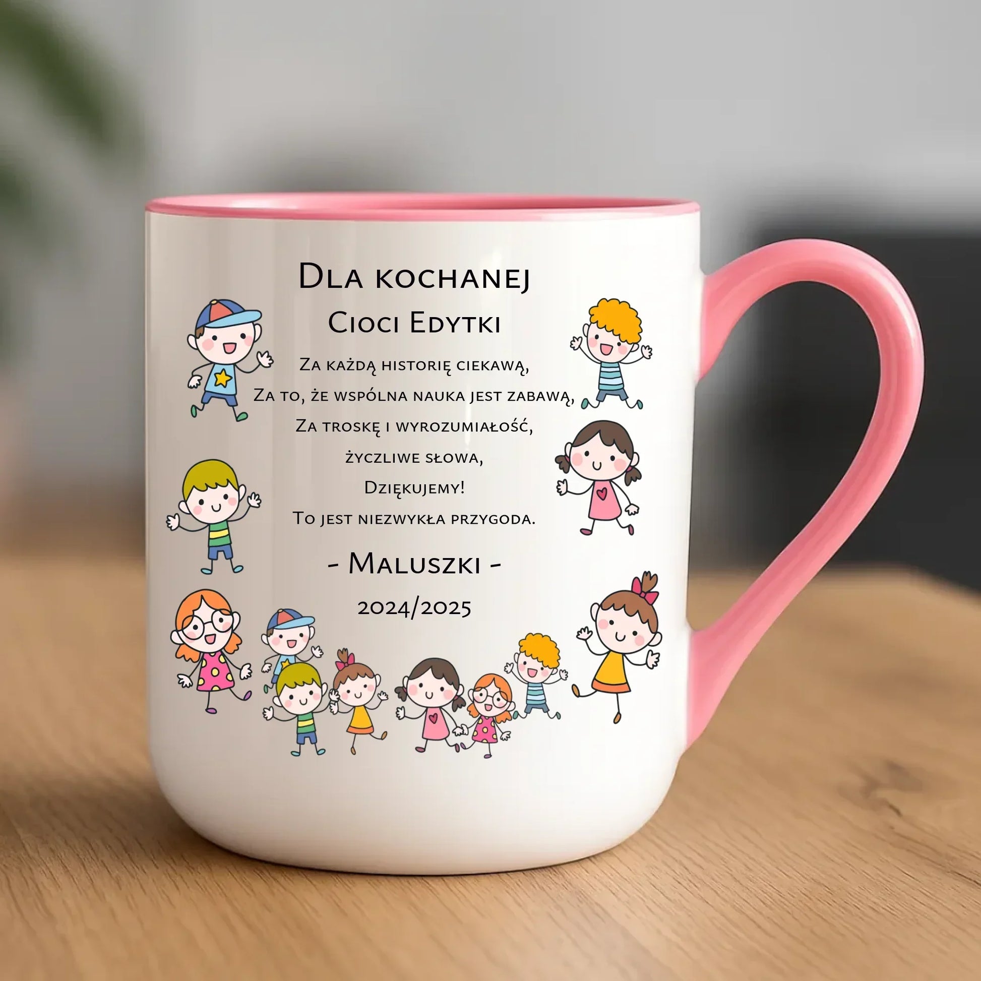Podziękowanie od przedszkolaków | Kubek elegant dla nauczyciela N07 - StoryCups.pl
