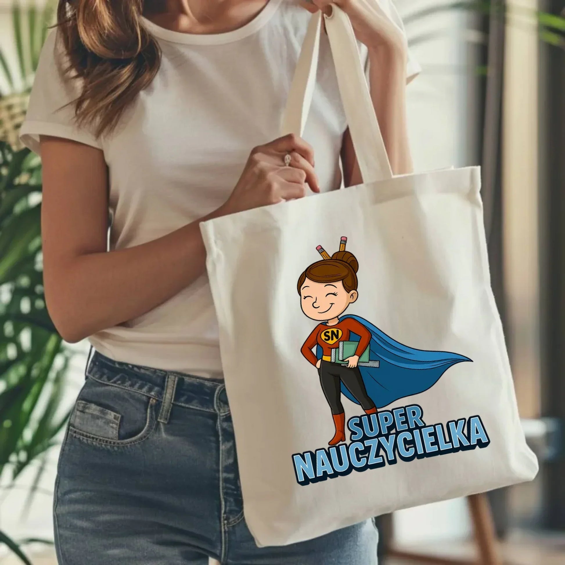 Super Nauczycielka | Torba na prezent dla nauczycielki N08 - StoryCups.pl