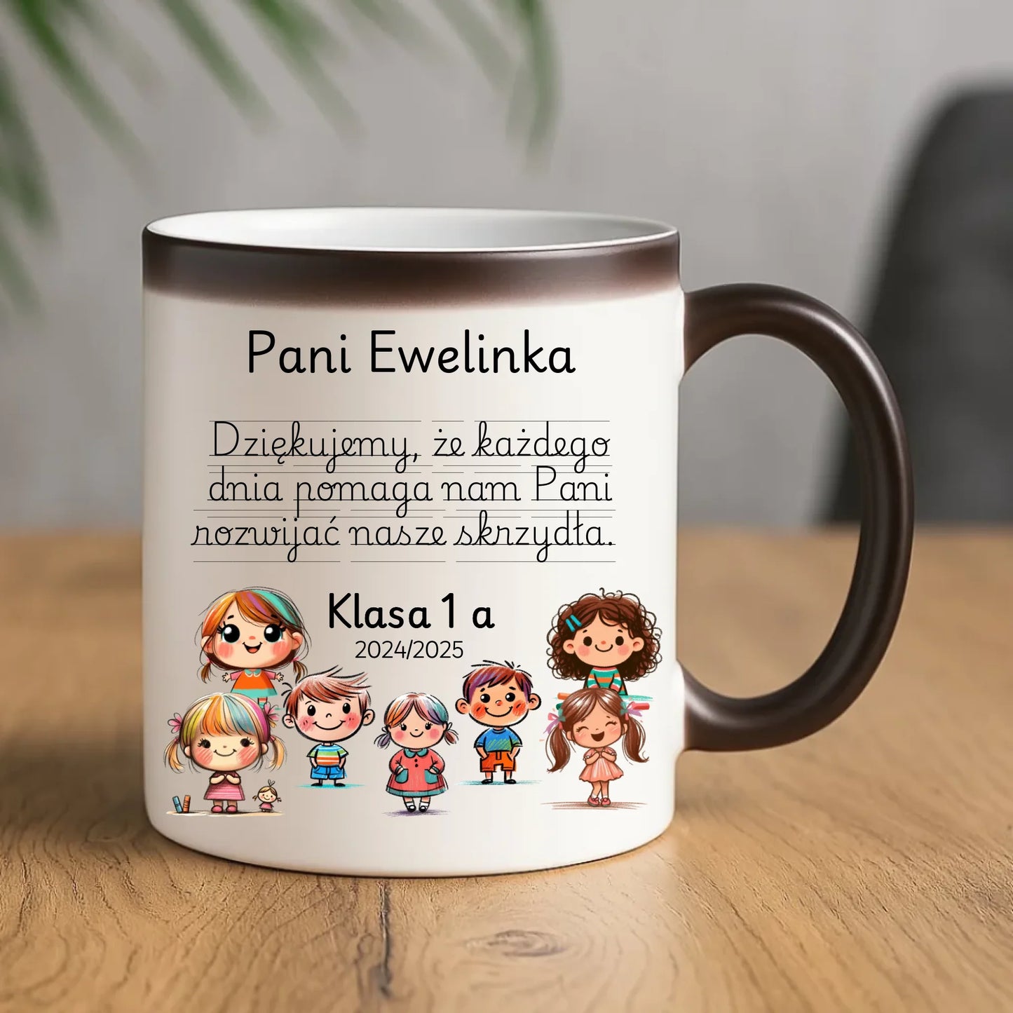 Prezent dla nauczyciela kubek magiczny NAUCZYCIEL ZAKOŃCZENIE ROKU SZKOLNEGO