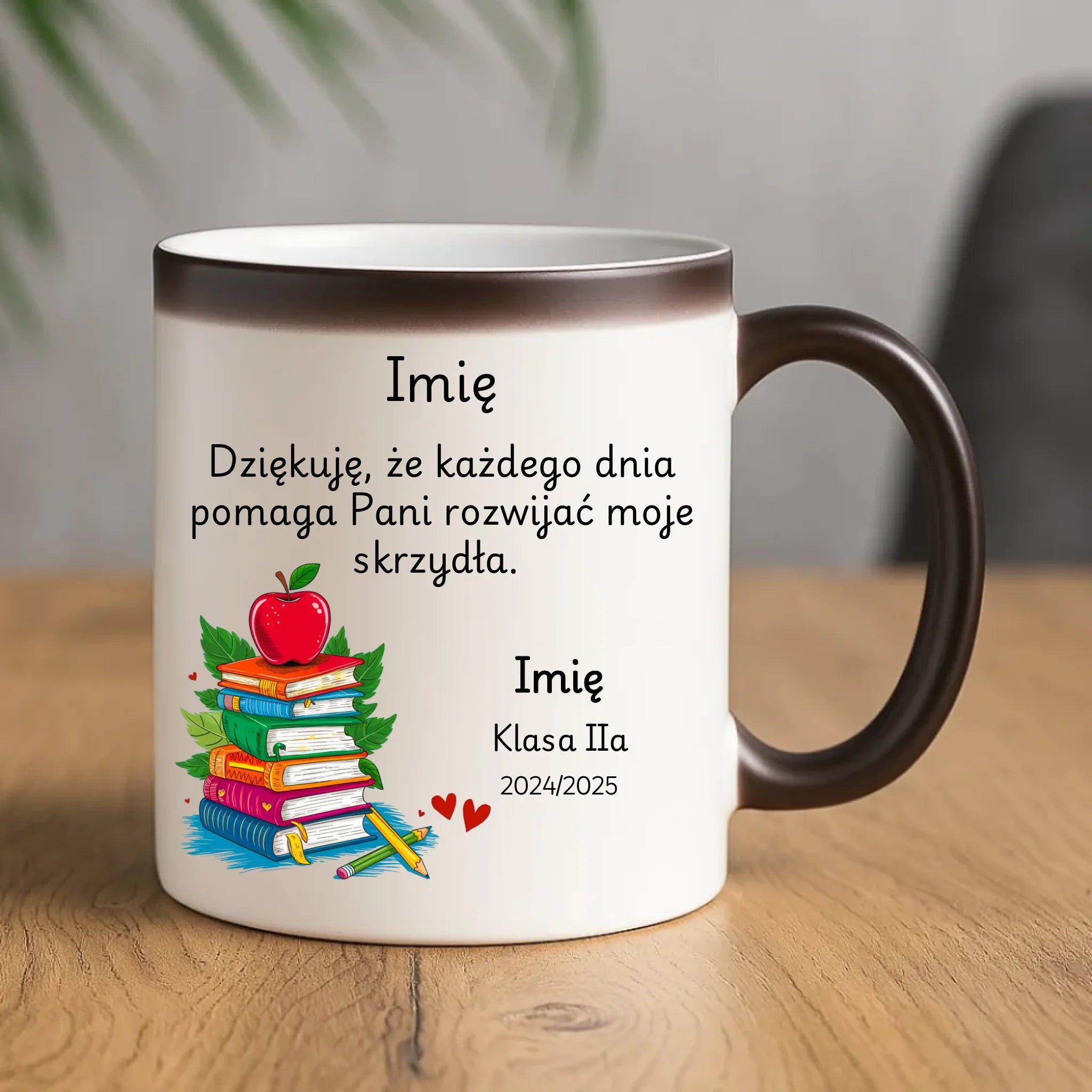 Prezent dla nauczyciela kubek magiczny NAUCZYCIEL ZAKOŃCZENIE ROKU SZKOLNEGO