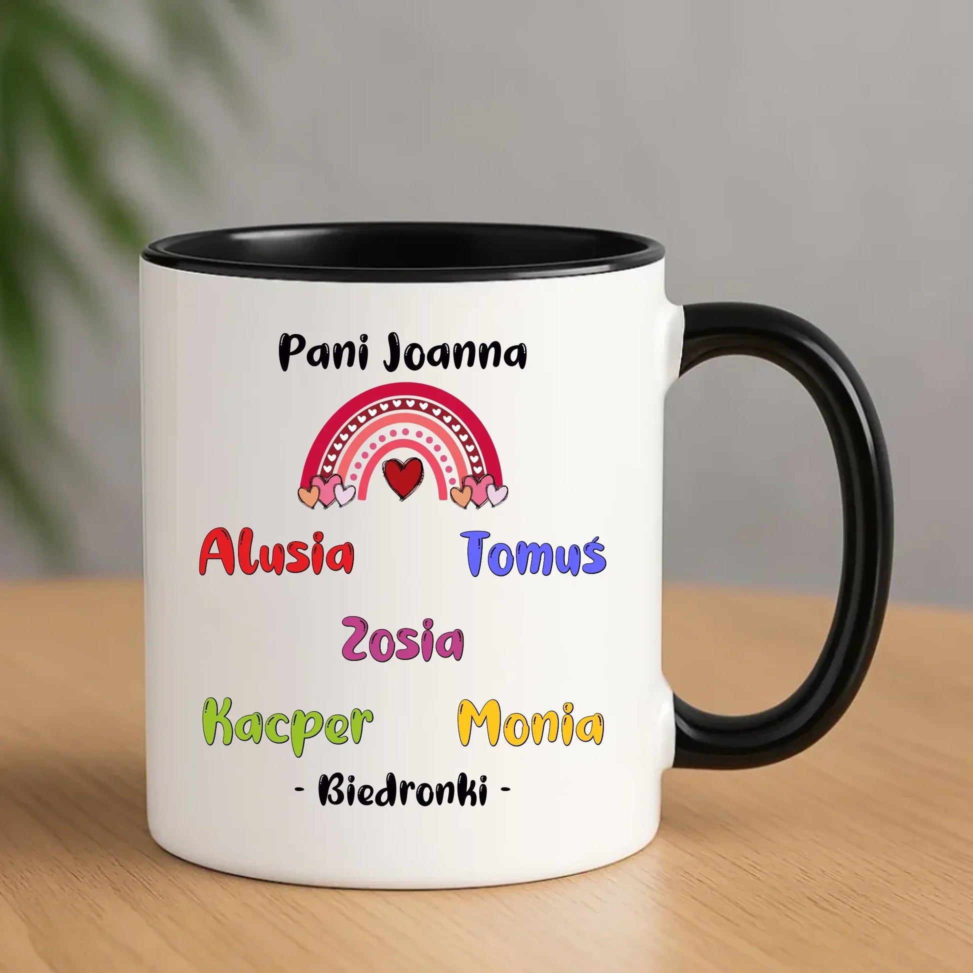 Trzeba mieć wielkie serce imiona dzieci 1-25 | Kubek dla nauczycielki N14 - StoryCups.pl