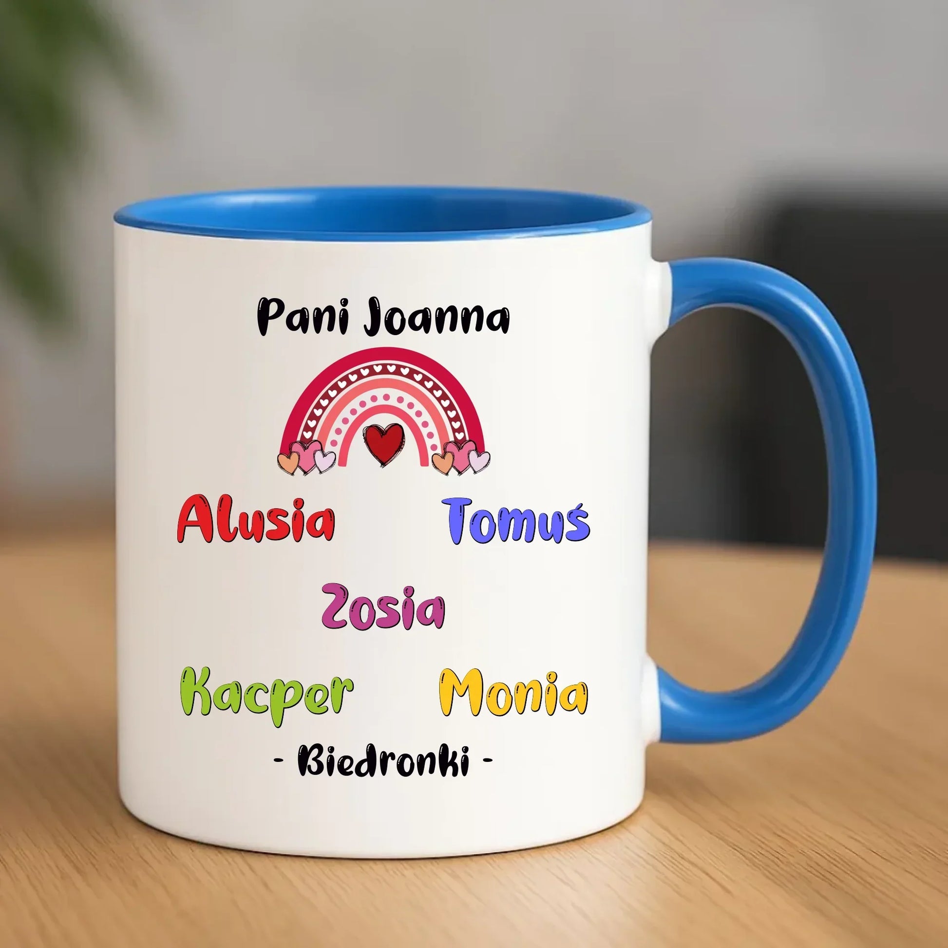 Trzeba mieć wielkie serce imiona dzieci 1-25 | Kubek dla nauczycielki N14 - StoryCups.pl