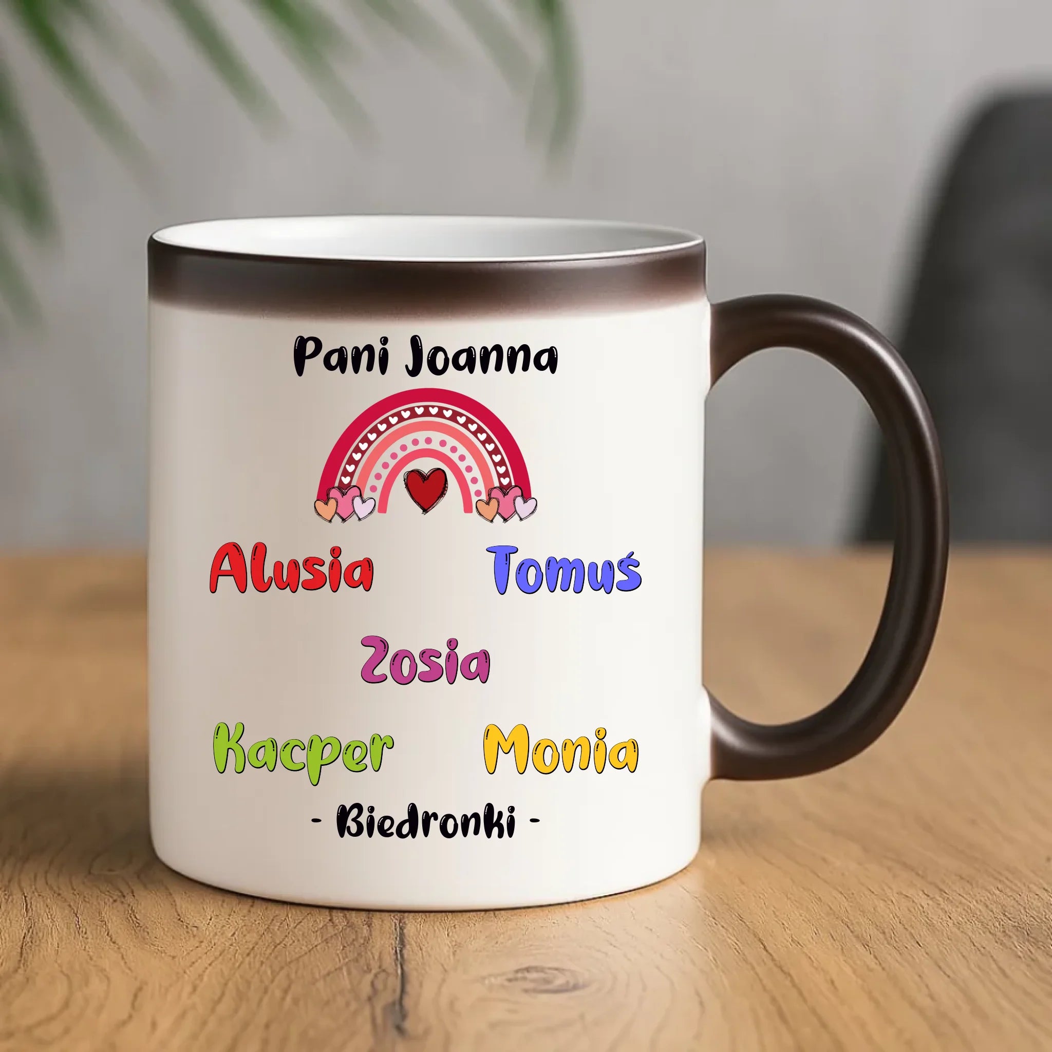Prezent dla nauczyciela kubek magiczny NAUCZYCIEL ZAKOŃCZENIE ROKU SZKOLNEGO