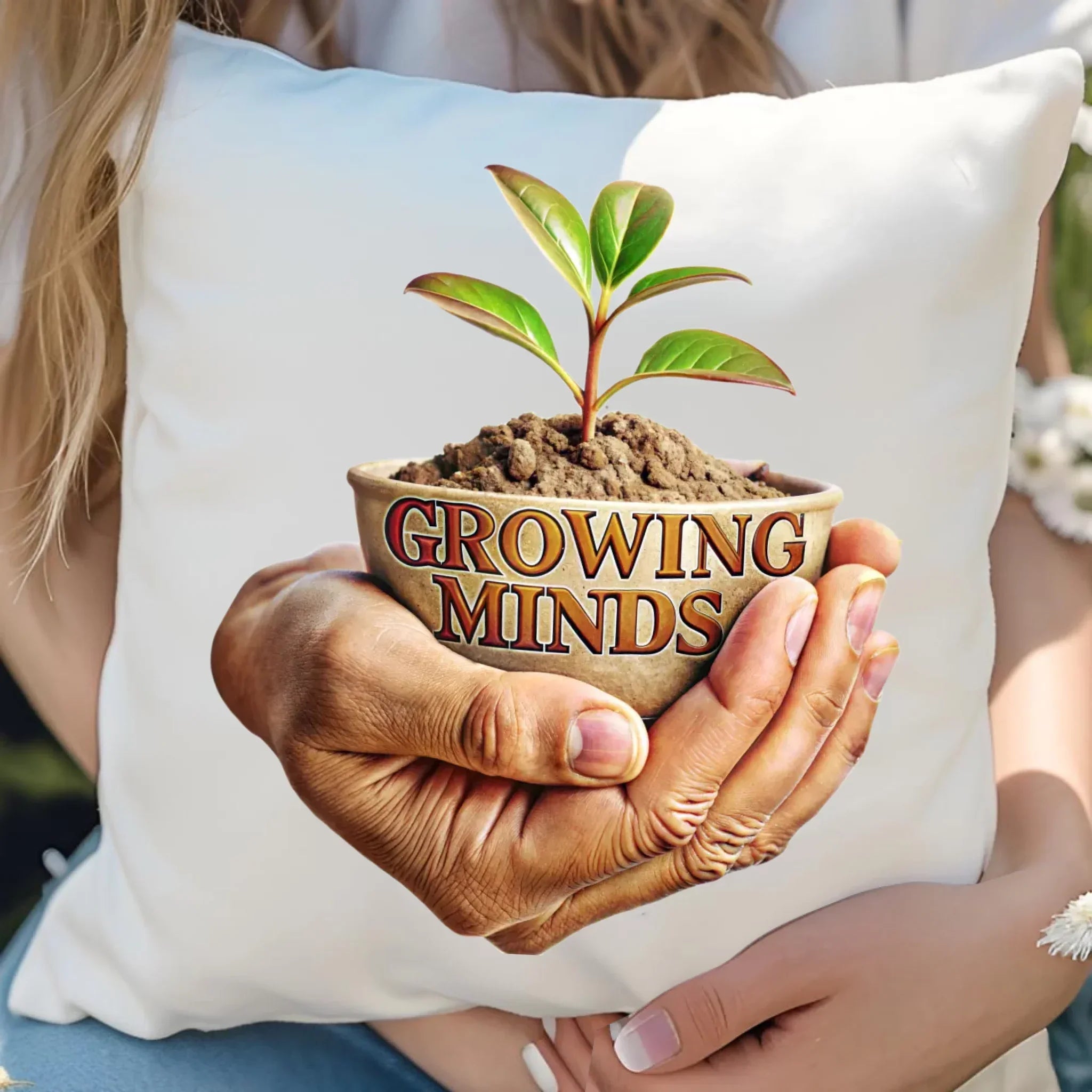 Growing minds | Poduszka dla nauczyciela N15 - StoryCups.pl