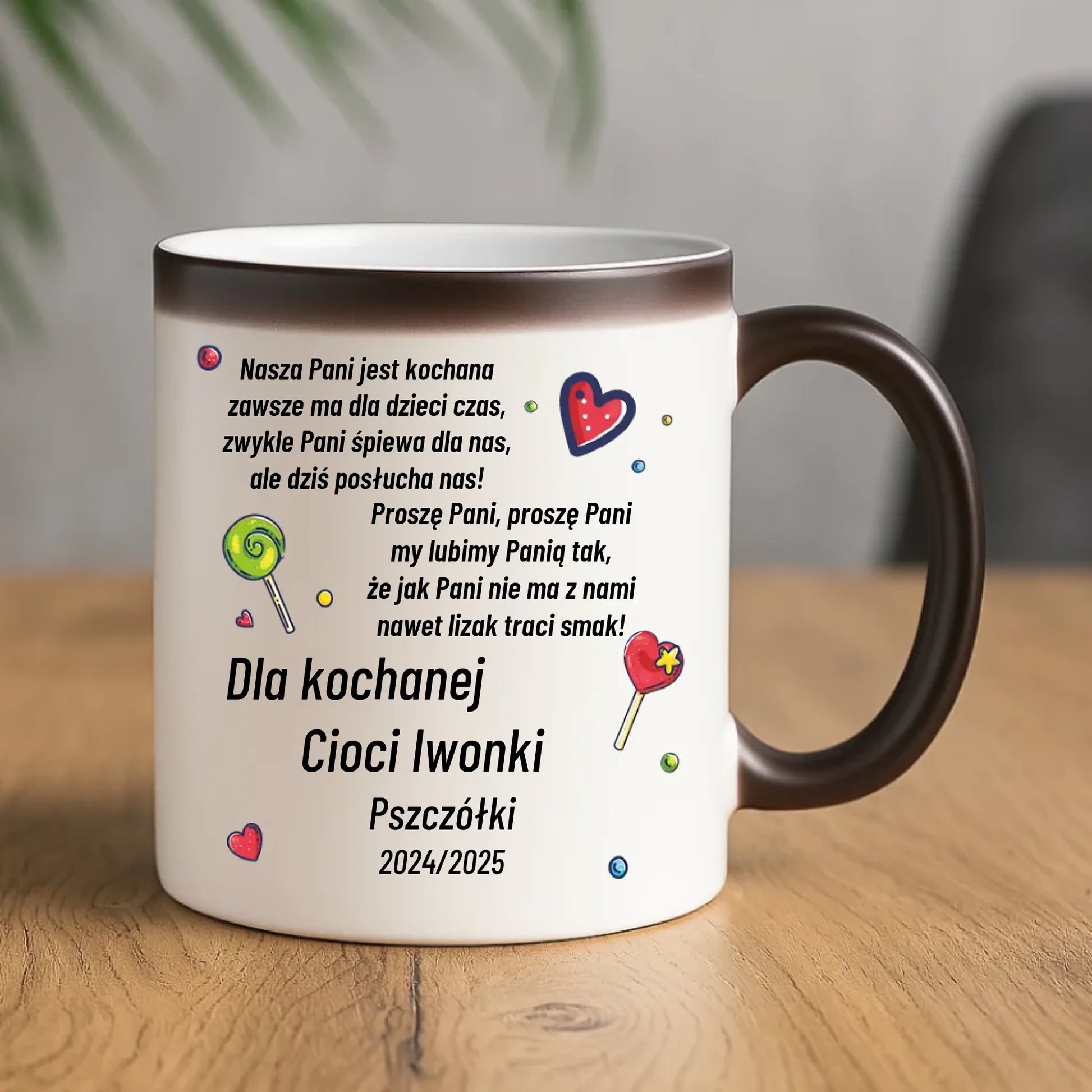 Prezent dla nauczyciela kubek magiczny NAUCZYCIEL ZAKOŃCZENIE ROKU SZKOLNEGO