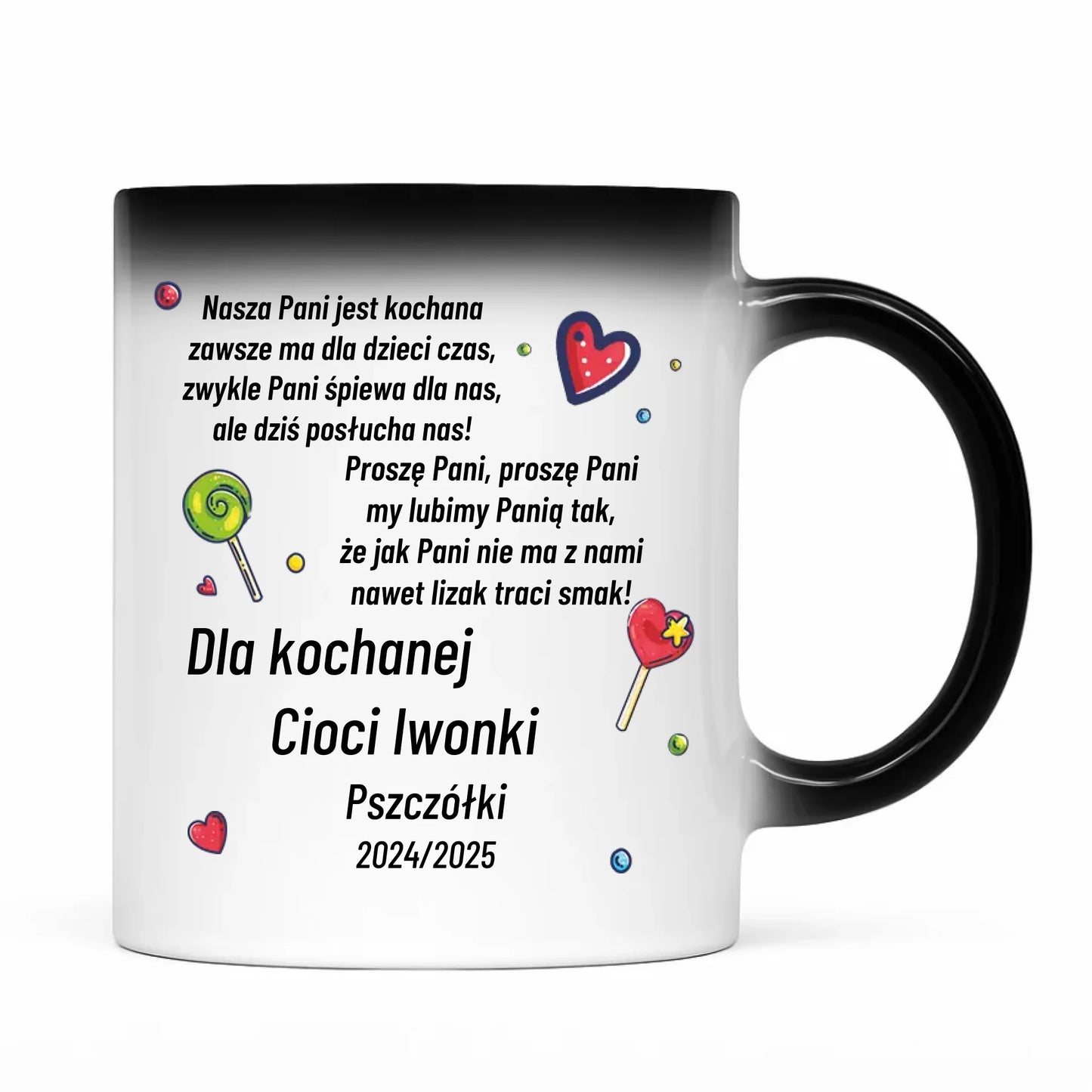 Prezent dla nauczyciela kubek magiczny NAUCZYCIEL ZAKOŃCZENIE ROKU SZKOLNEGO
