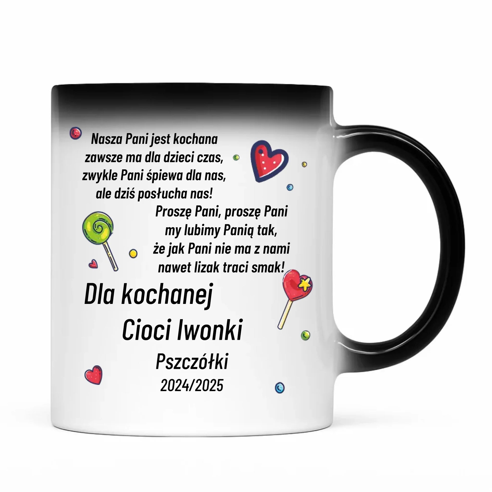 Prezent dla nauczyciela kubek magiczny NAUCZYCIEL ZAKOŃCZENIE ROKU SZKOLNEGO